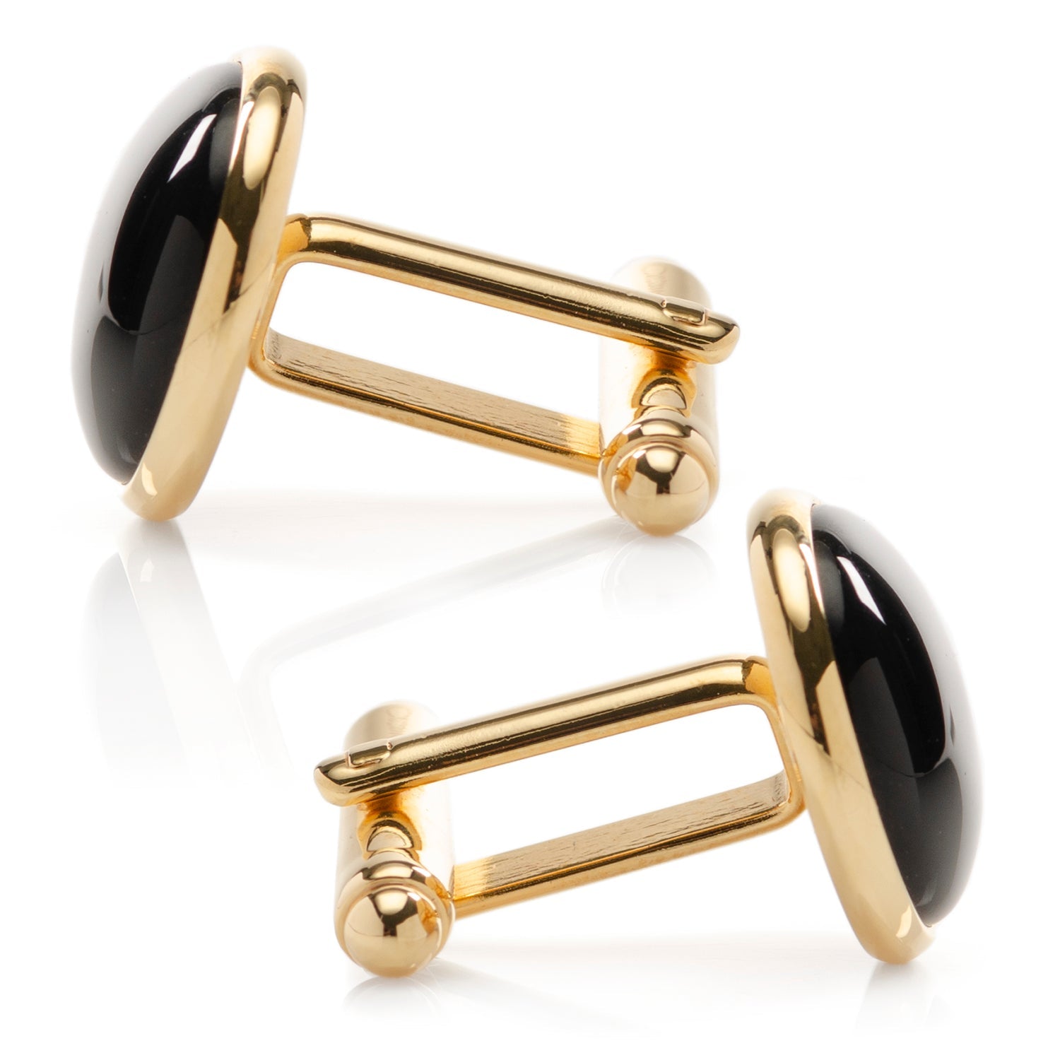 Gold and Onyx Cufflinks - Concordia Style Boutique
