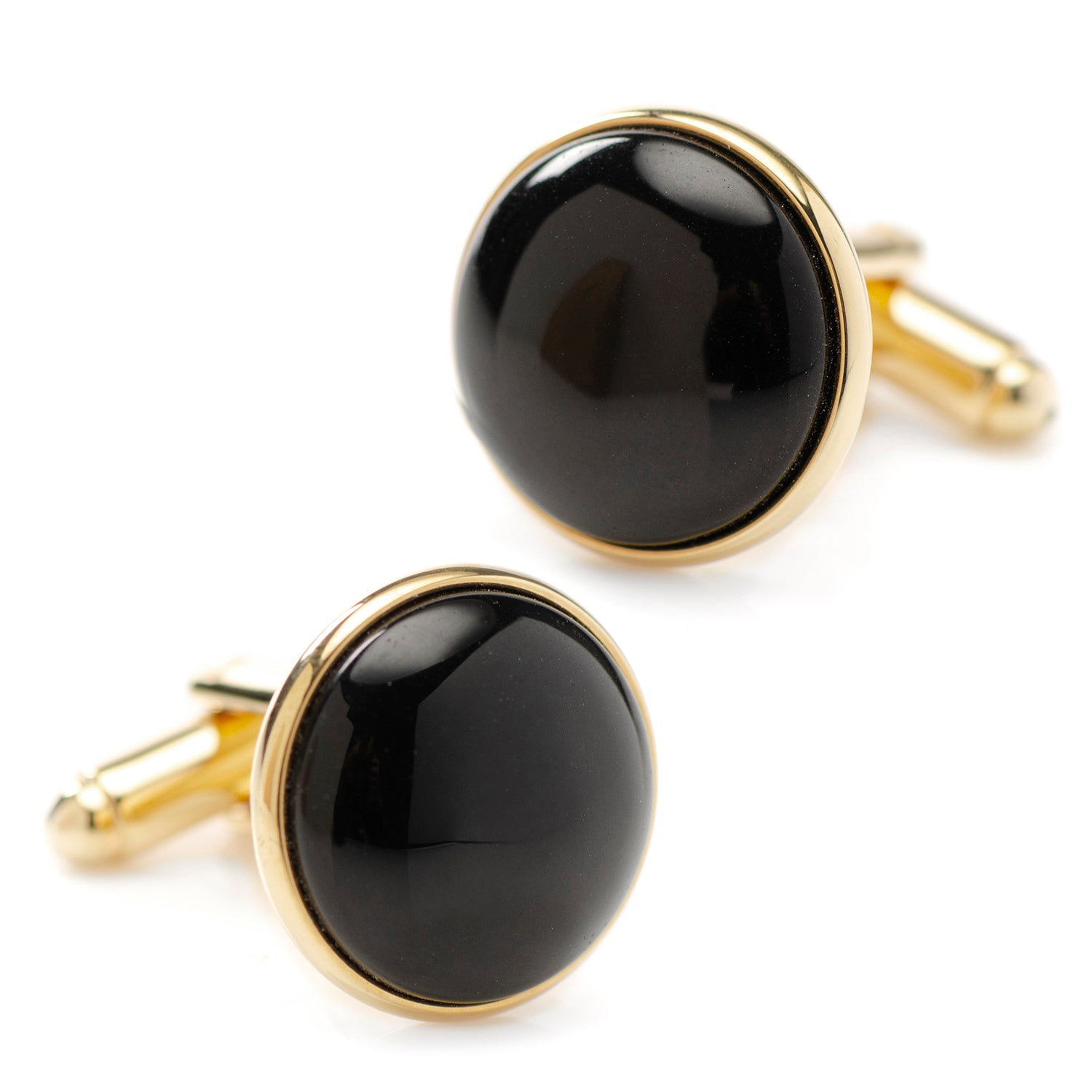 Gold and Onyx Cufflinks - Concordia Style Boutique