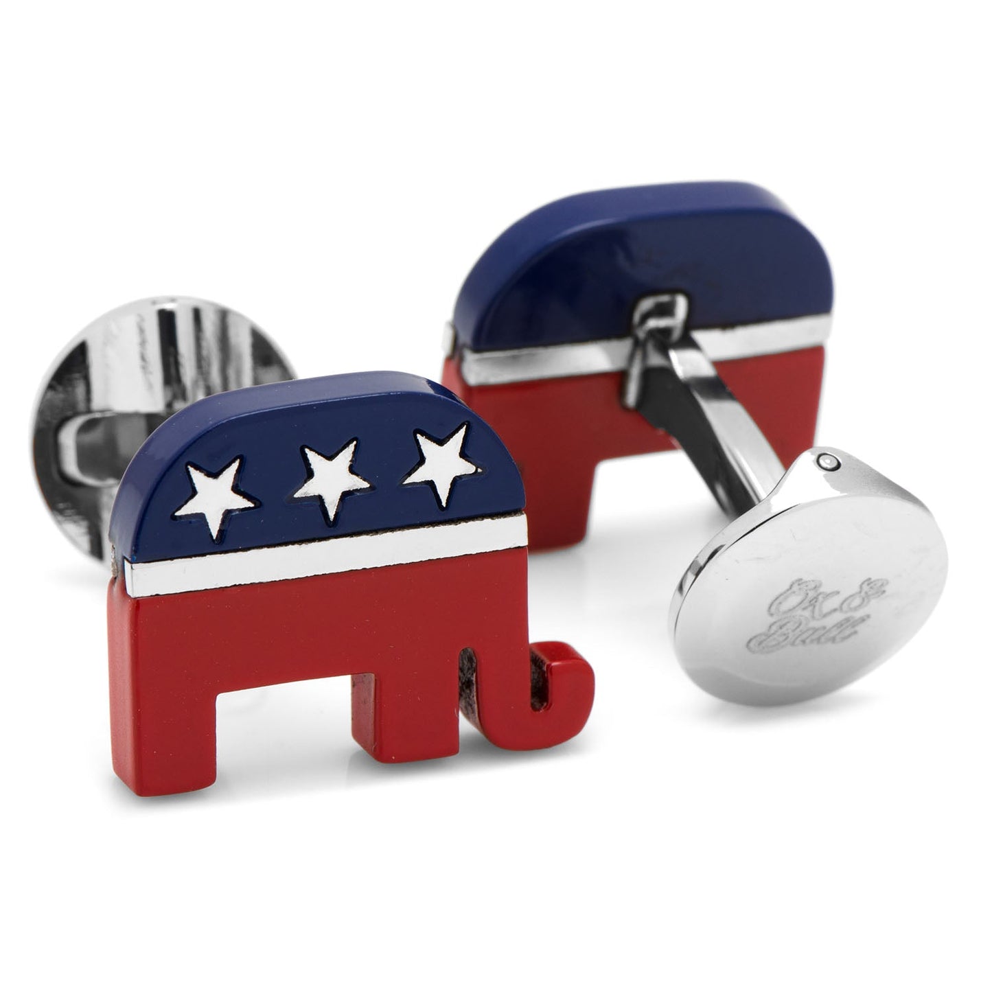 Stainless Steel Republican Elephant Cufflinks - Concordia Style Boutique
