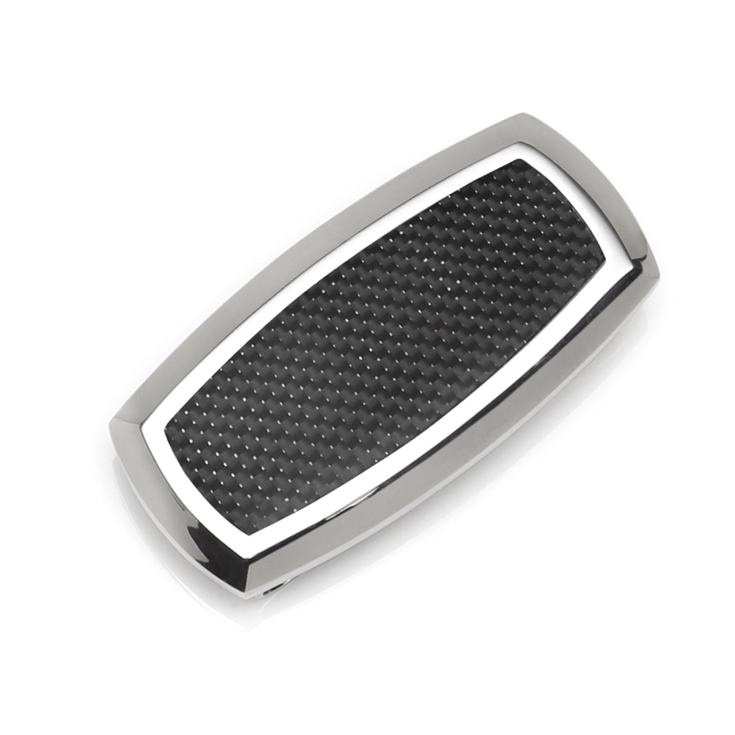 Stainless Steel Inlaid Black Carbon Fiber Money Clip - Concordia Style Boutique