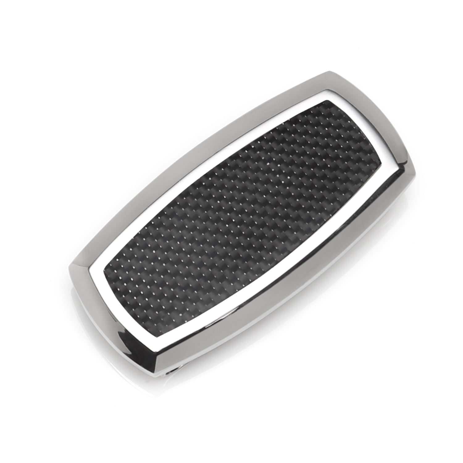 Stainless Steel Inlaid Black Carbon Fiber Money Clip - Concordia Style Boutique