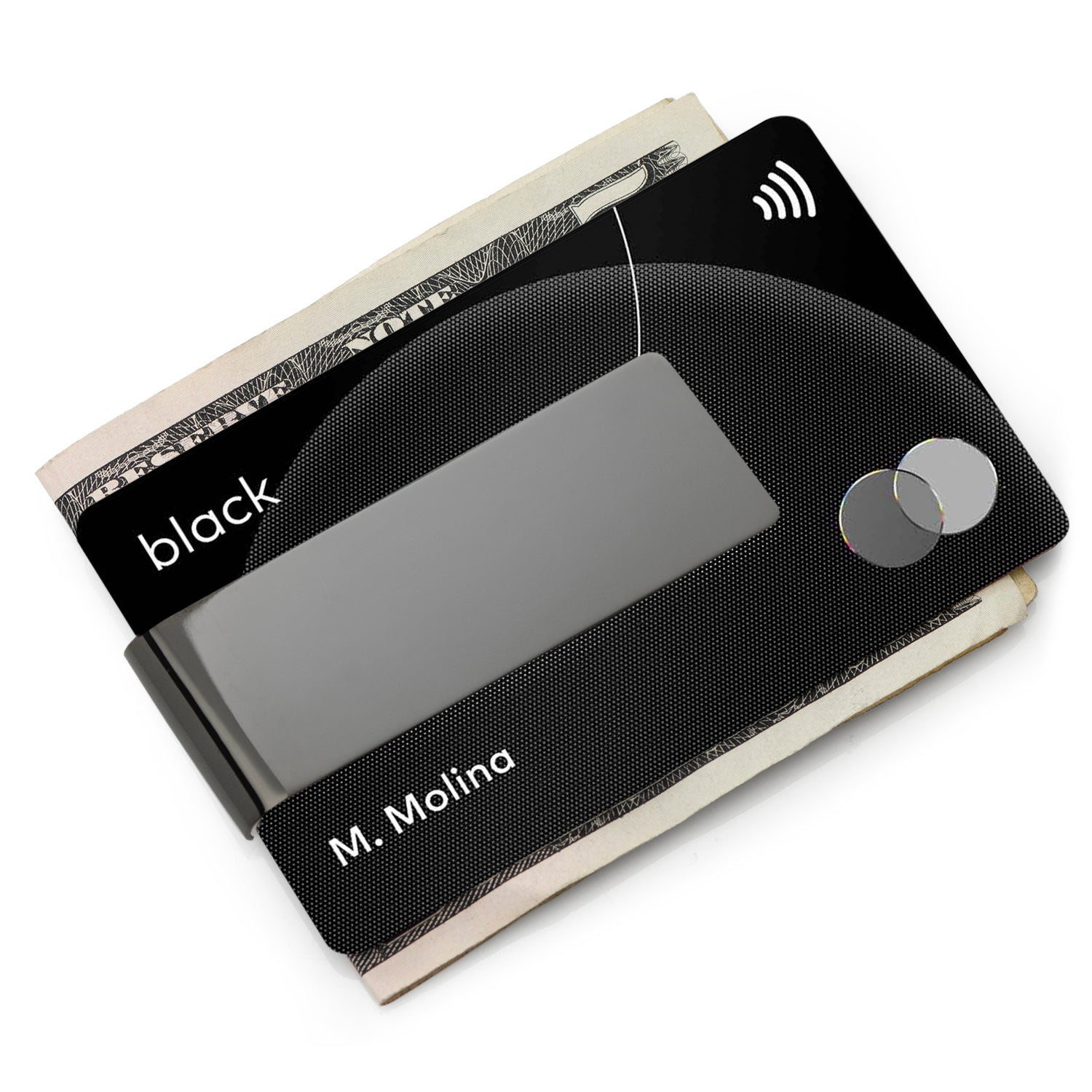 Stainless Steel Gunmetal Engravable Money Clip - Concordia Style Boutique