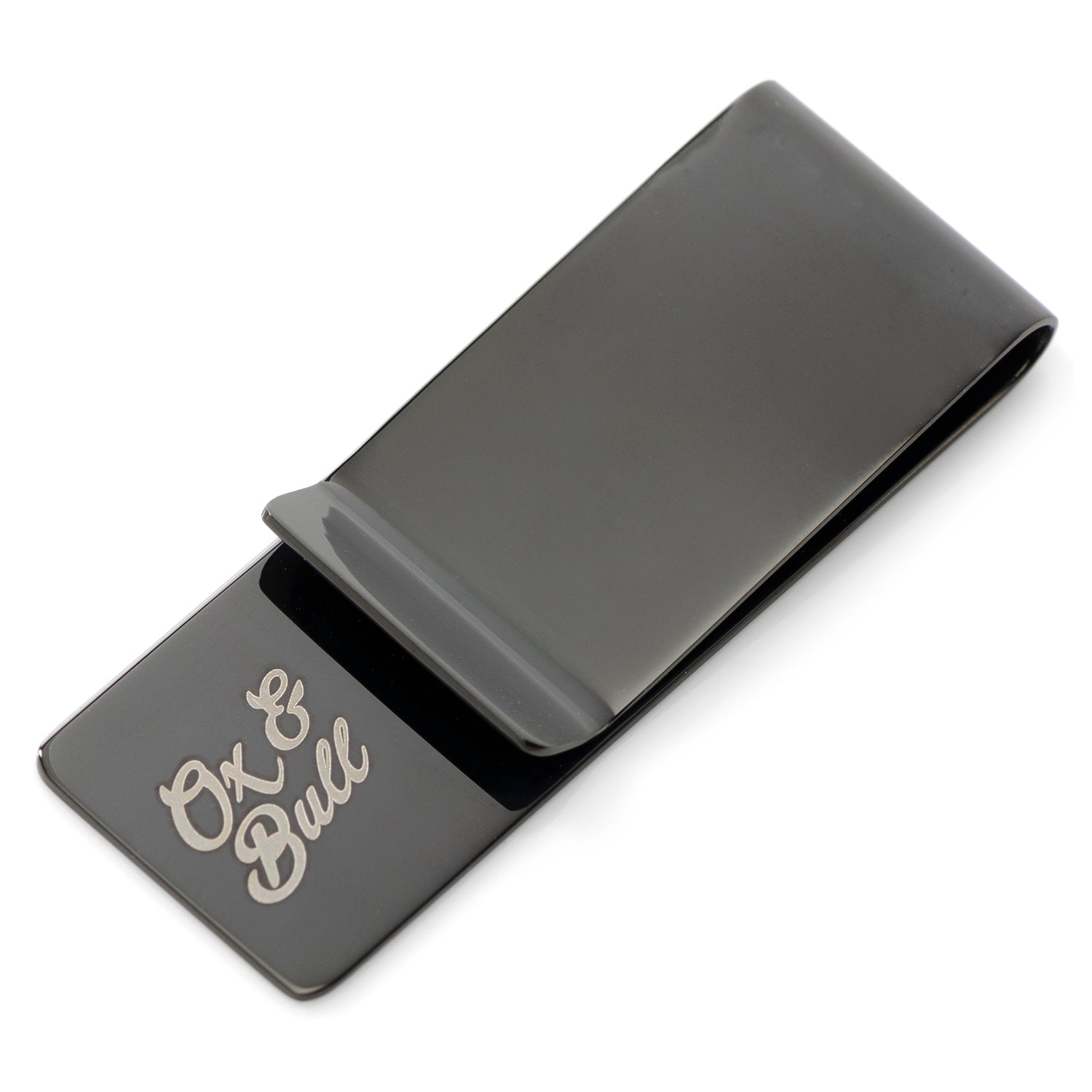 Stainless Steel Gunmetal Engravable Money Clip - Concordia Style Boutique