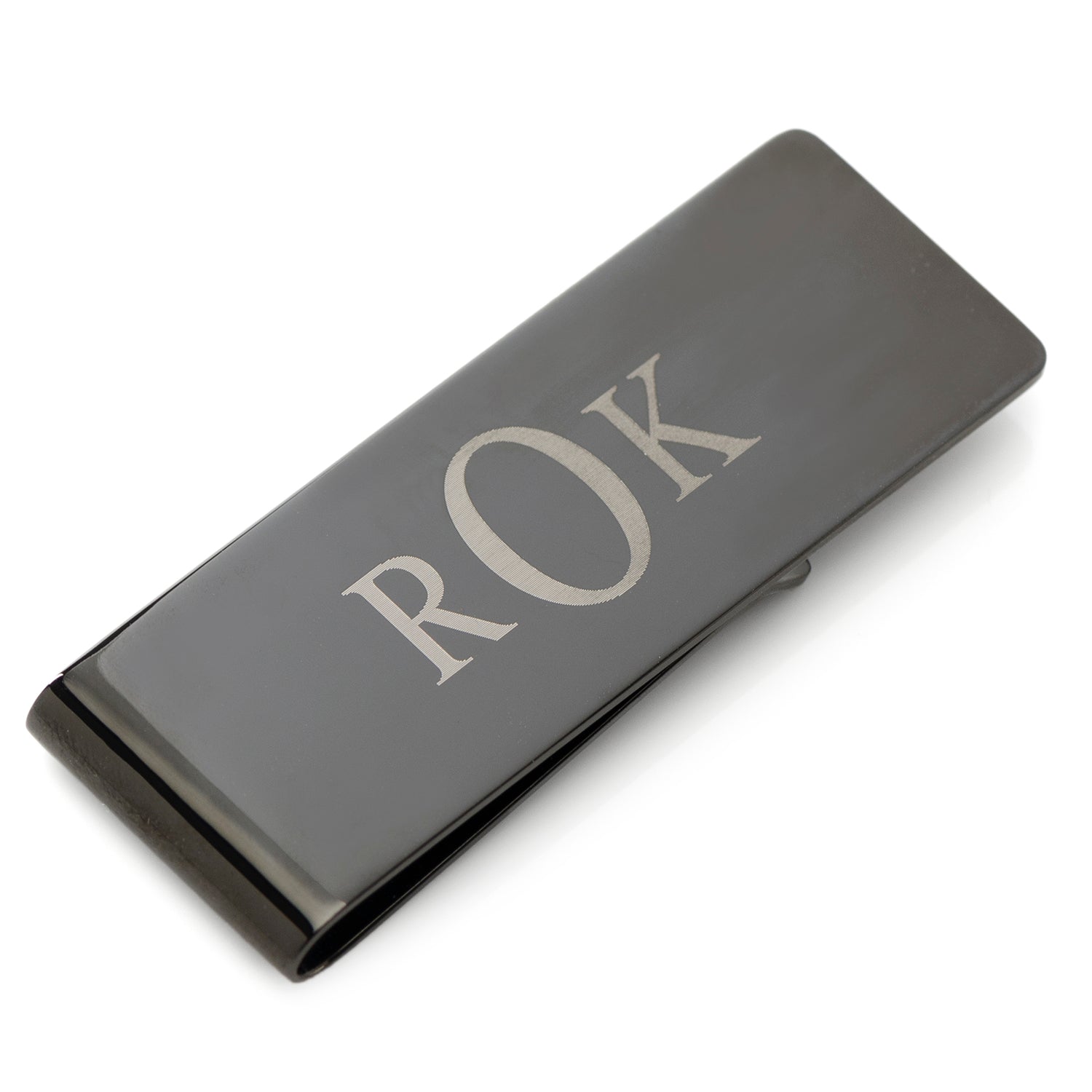 Stainless Steel Gunmetal Engravable Money Clip - Concordia Style Boutique