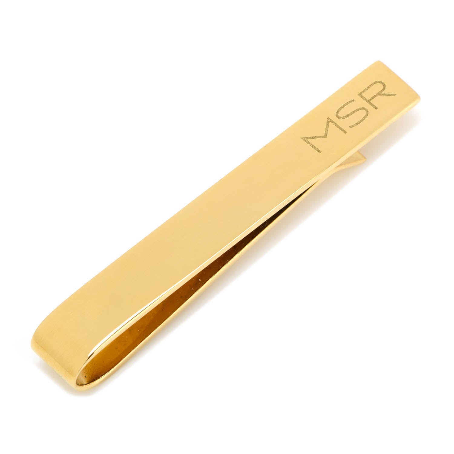 Gold Plated Stainless Steel Engravable Tie Bar - Concordia Style Boutique