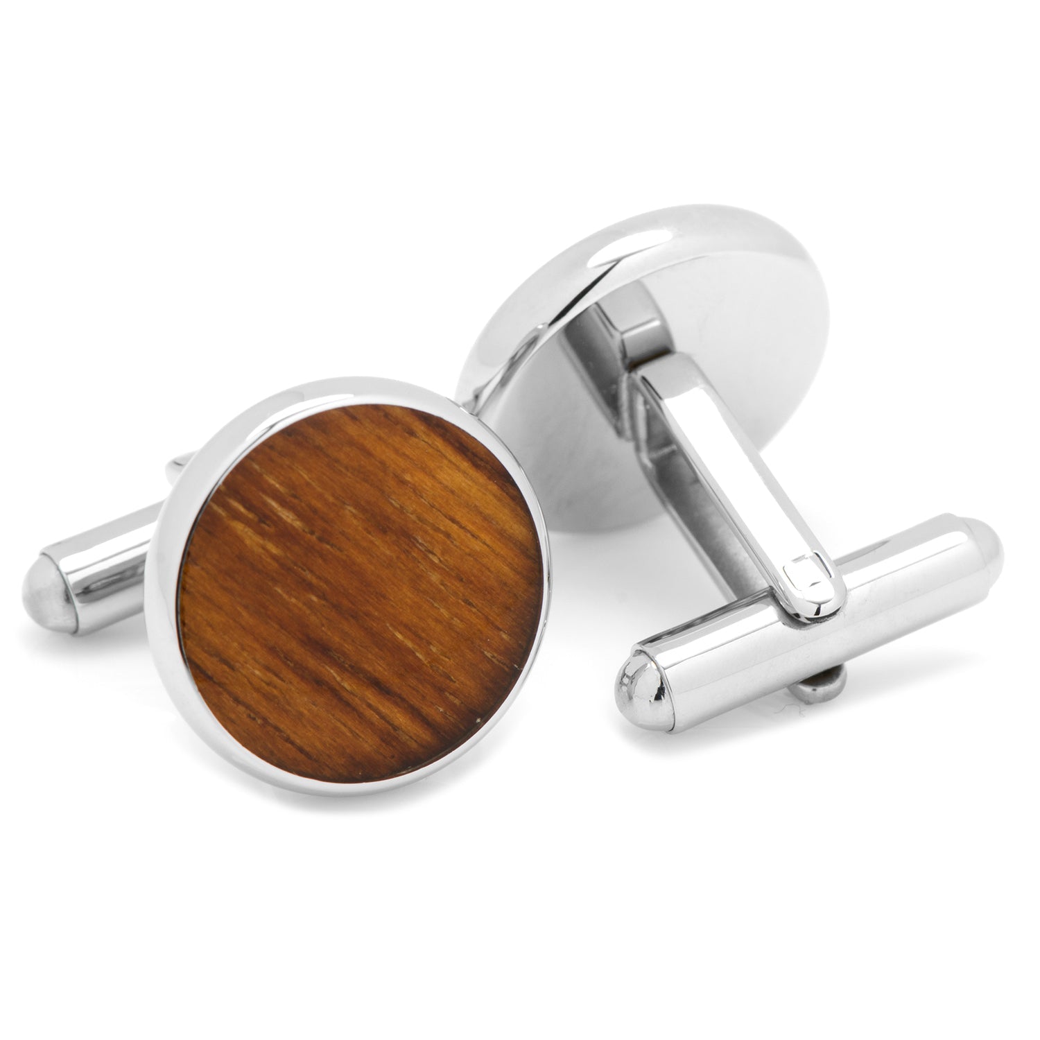 Stainless Steel Wood Cufflinks - Concordia Style Boutique