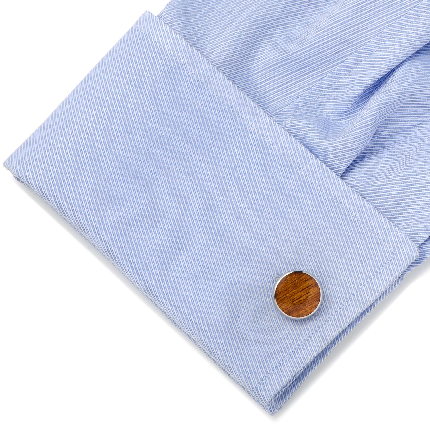 Stainless Steel Wood Cufflinks - Concordia Style Boutique