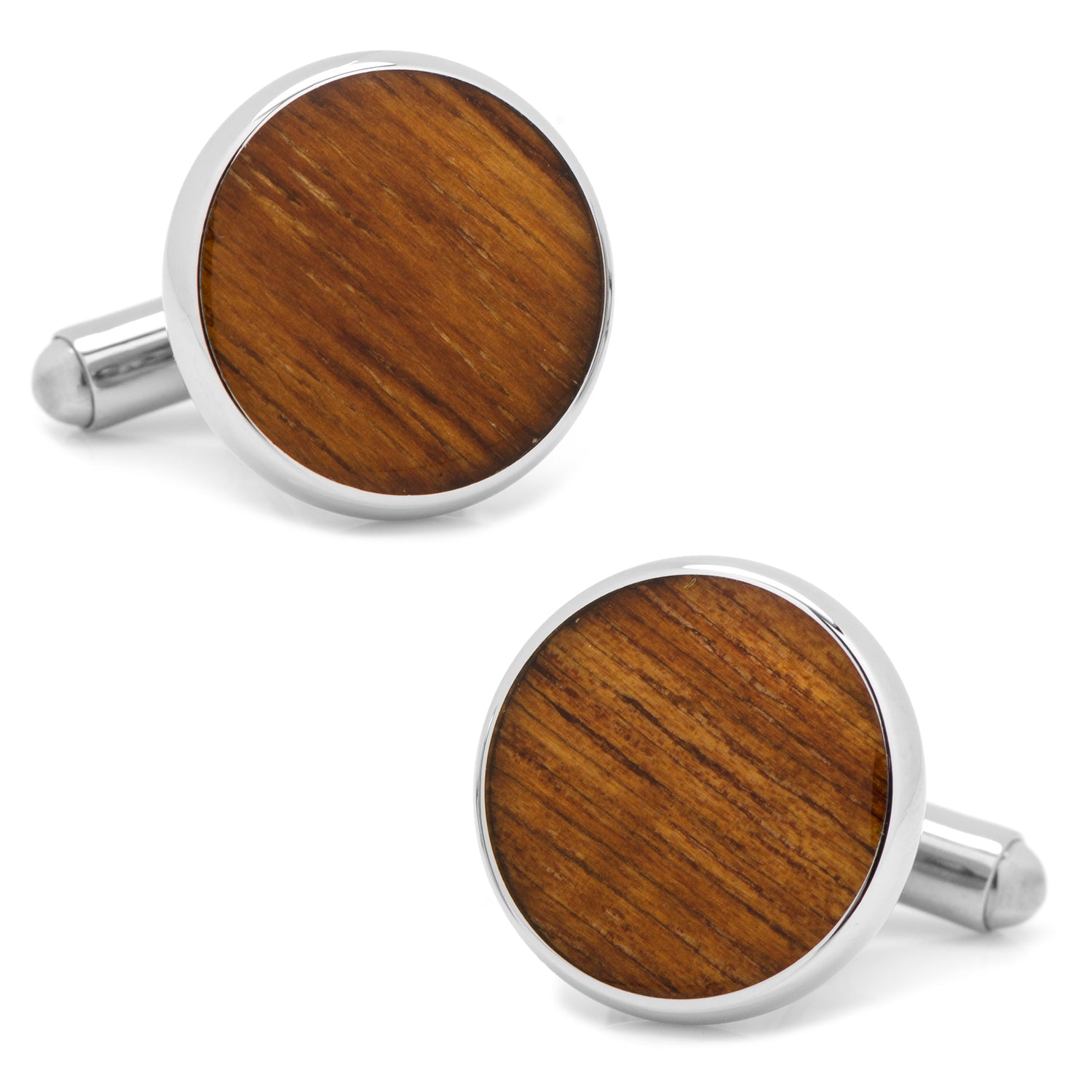 Stainless Steel Wood Cufflinks - Concordia Style Boutique