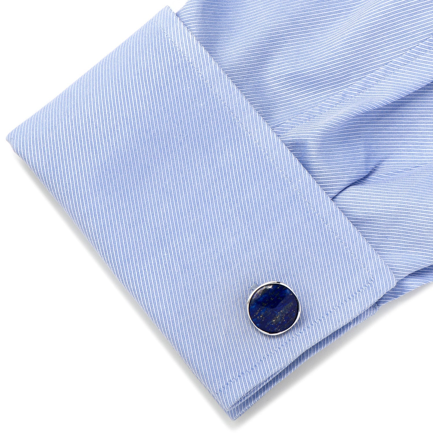 Sterling Silver Classic Formal Lapis Cufflinks - Concordia Style Boutique