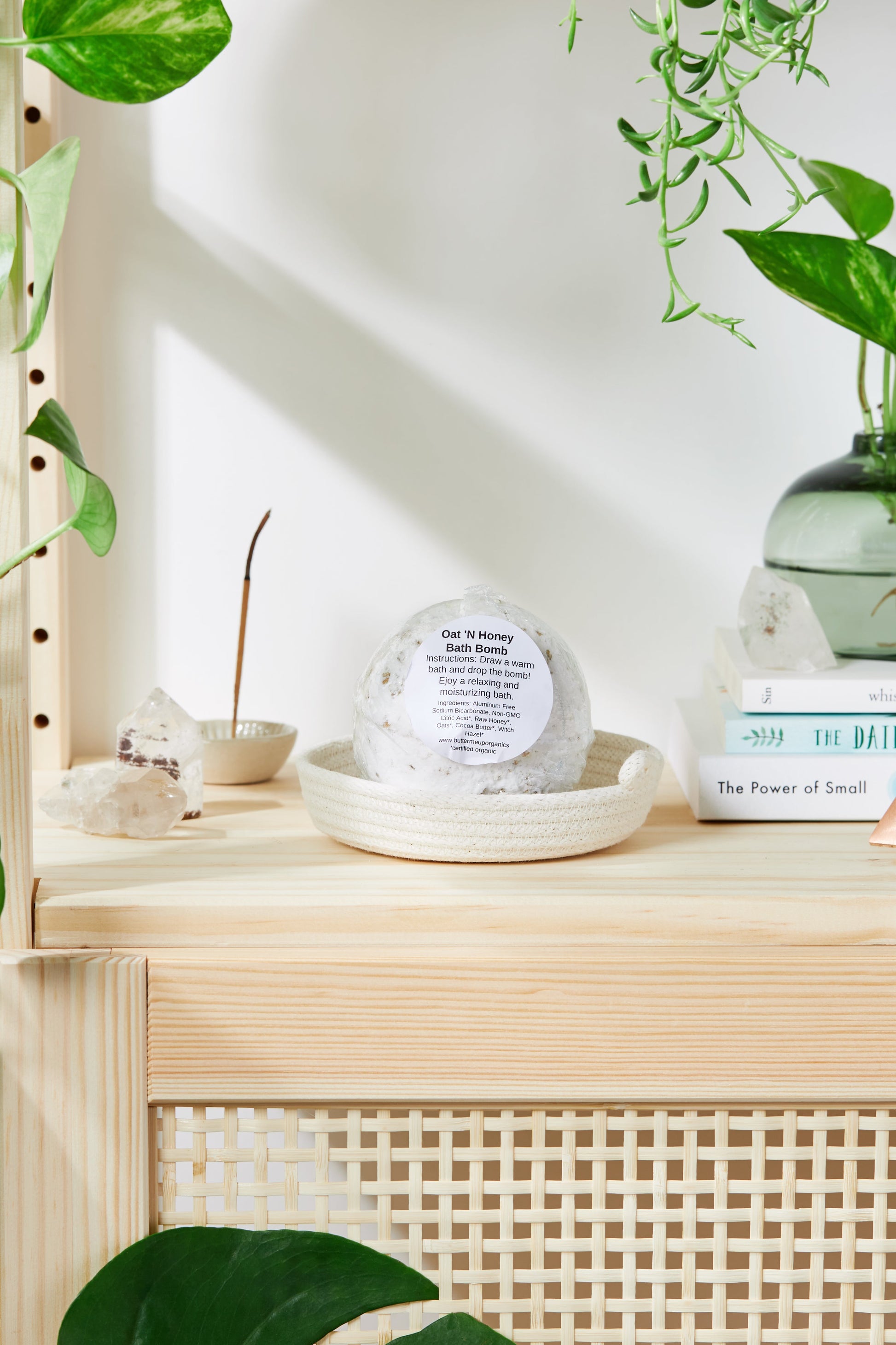 Organic Bath Bomb / Oat N Honey Extra Large Bath Fizz - Concordia Style Boutique