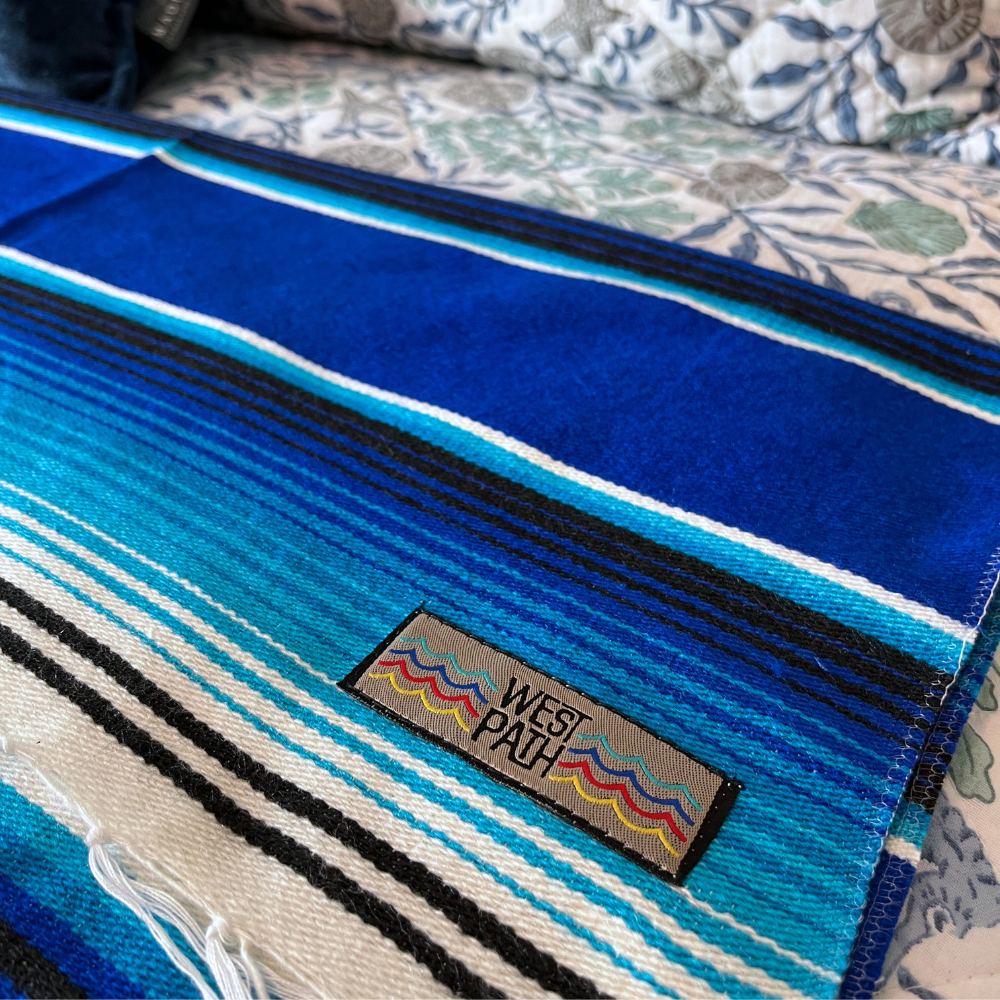 Blue Serape Isla Blanket - Concordia Style Boutique