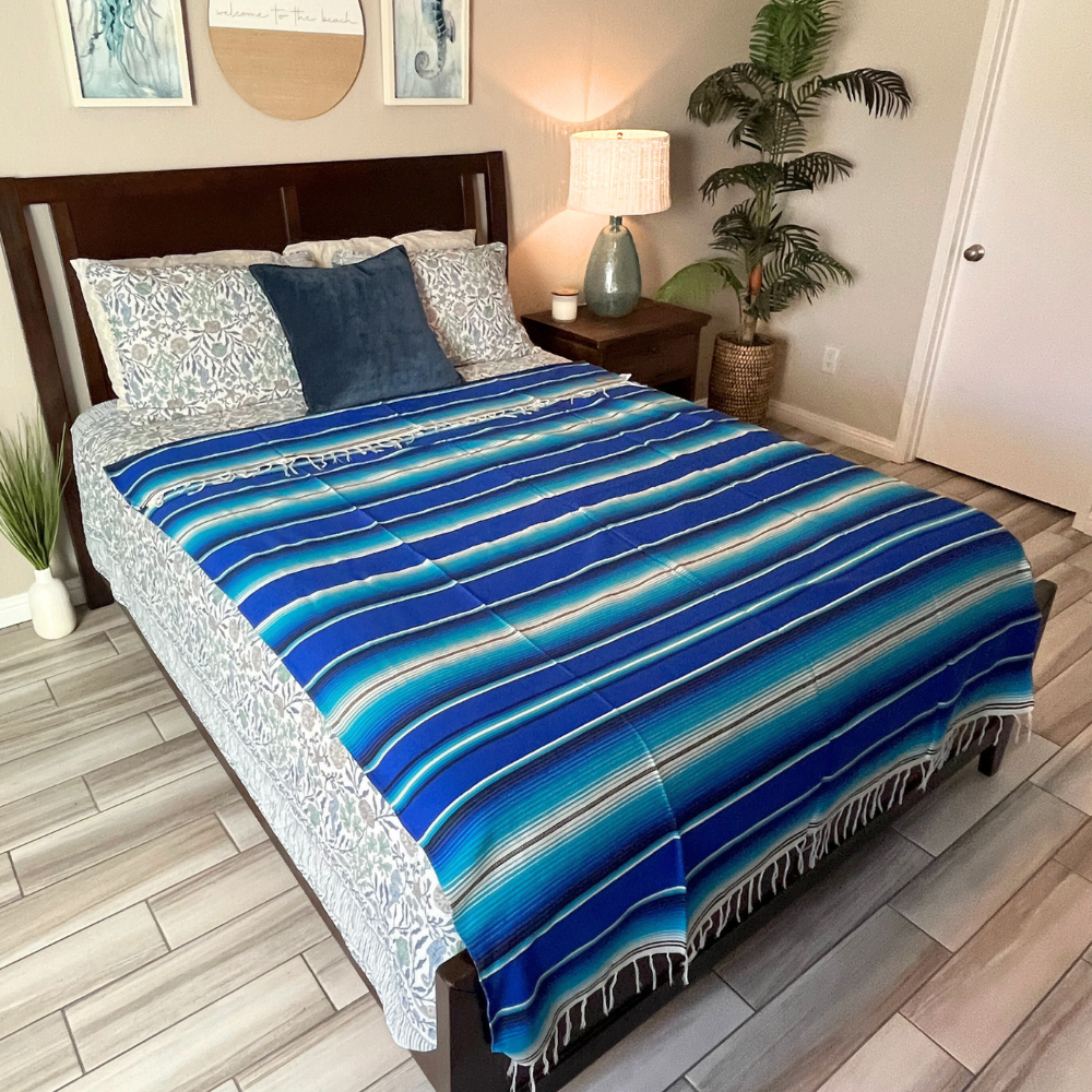 Blue Serape Isla Blanket - Concordia Style Boutique