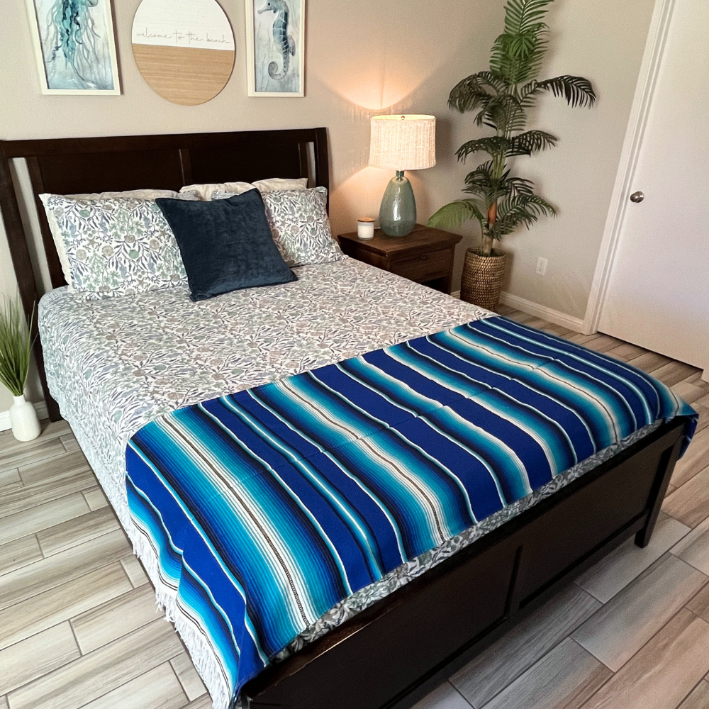 Blue Serape Isla Blanket - Concordia Style Boutique