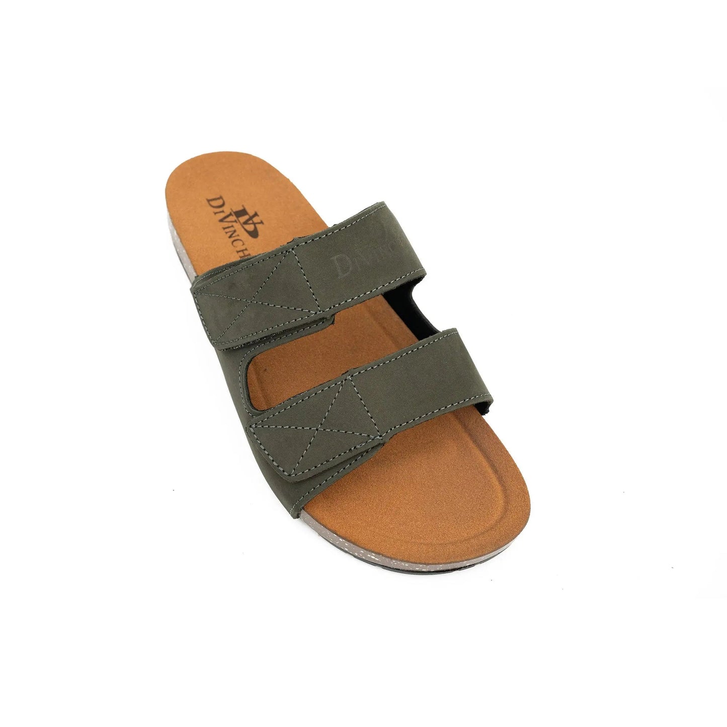 Olive Green Double - Strap Slides
