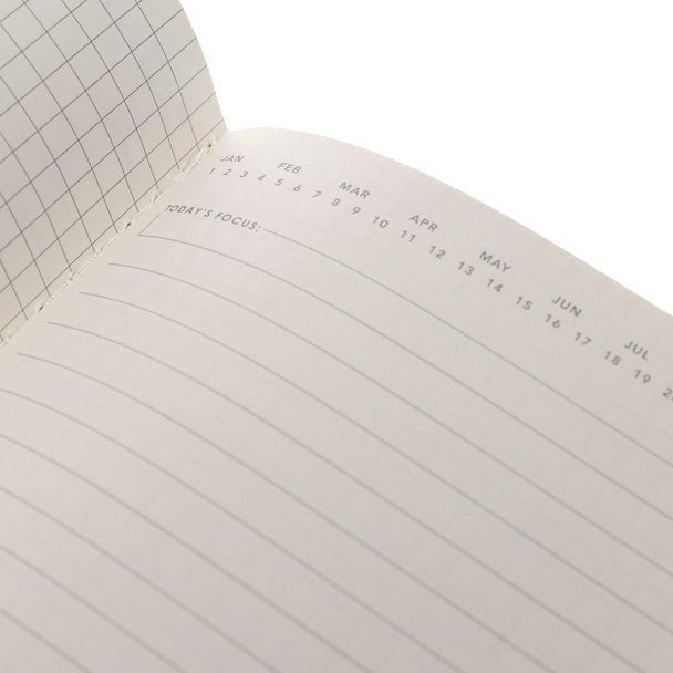 One Step At A Time Vinyl Journal | 120 Pages | Grid on Left Side, Lined on Right - Concordia Style Boutique