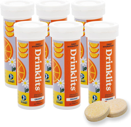 Orange Fizzy Electrolyte Sports Drink Tablets (6) Tube Bundle - Concordia Style Boutique