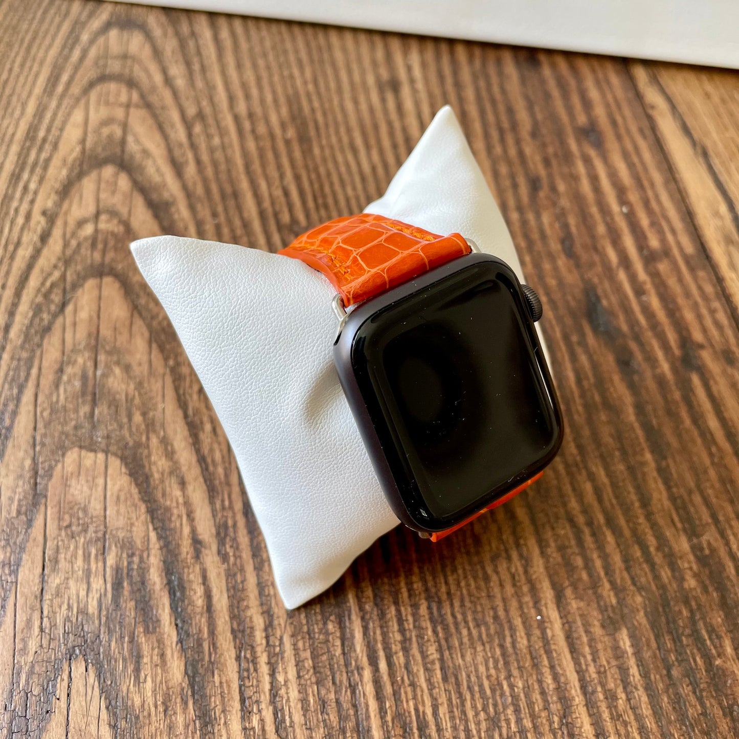Apple Watch Band, Orange Glazed Alligator