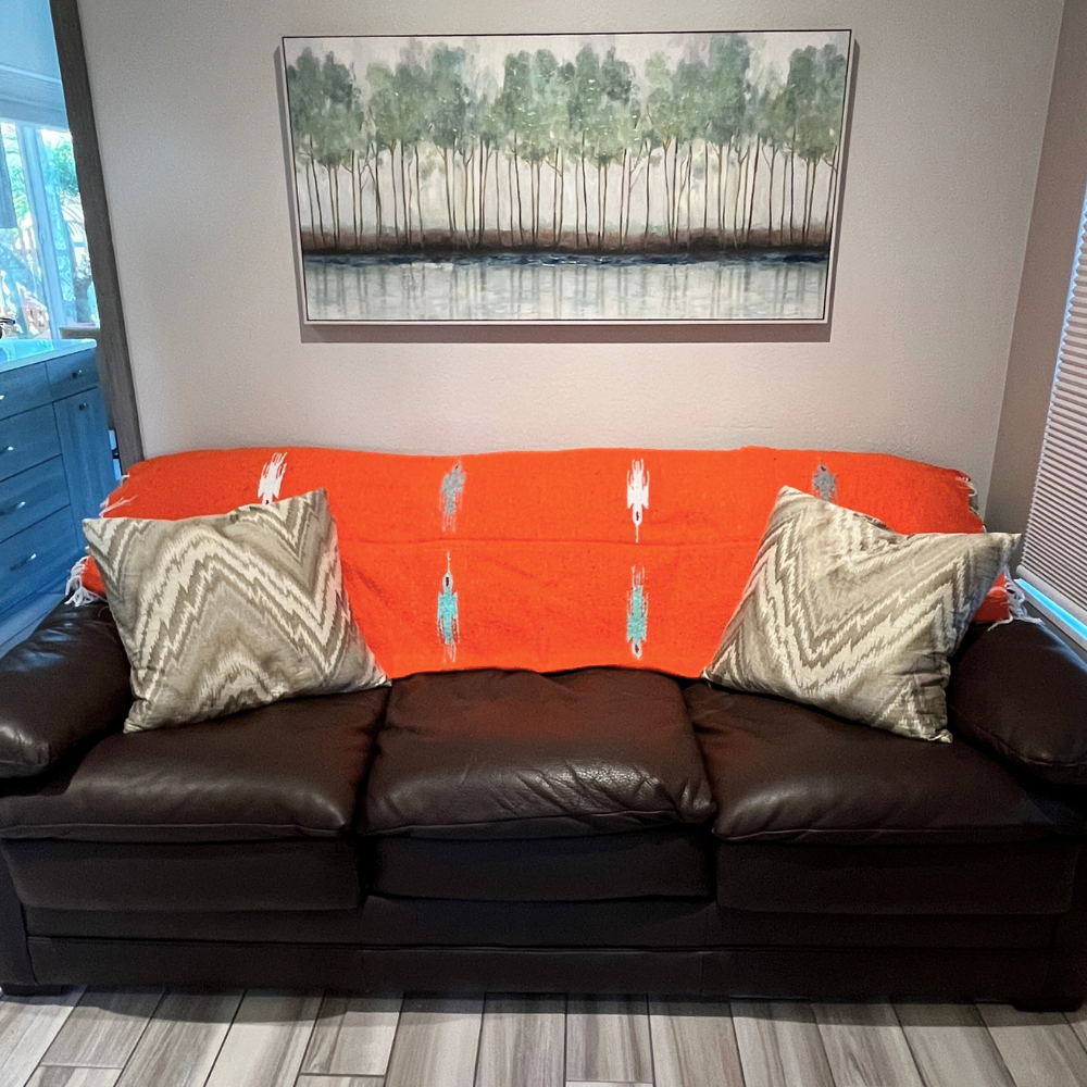 Tangerine Orange Baja Thunderbird Blanket - Concordia Style Boutique