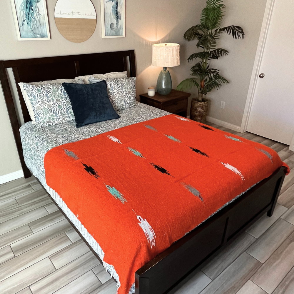 Tangerine Orange Baja Thunderbird Blanket - Concordia Style Boutique
