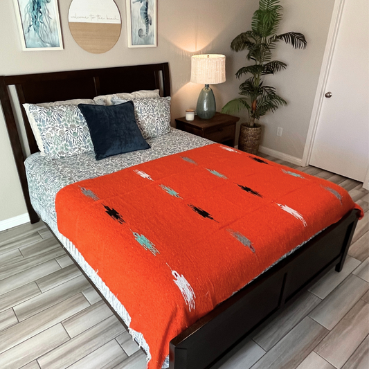 Tangerine Orange Baja Thunderbird Blanket - Concordia Style Boutique