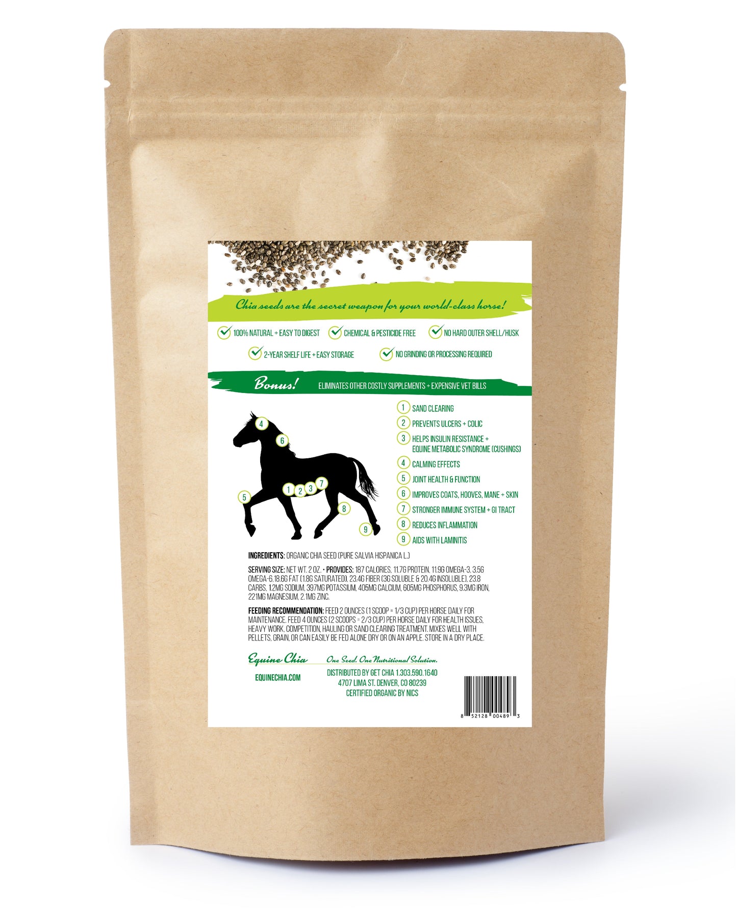 Organic Equine Chia Pouches