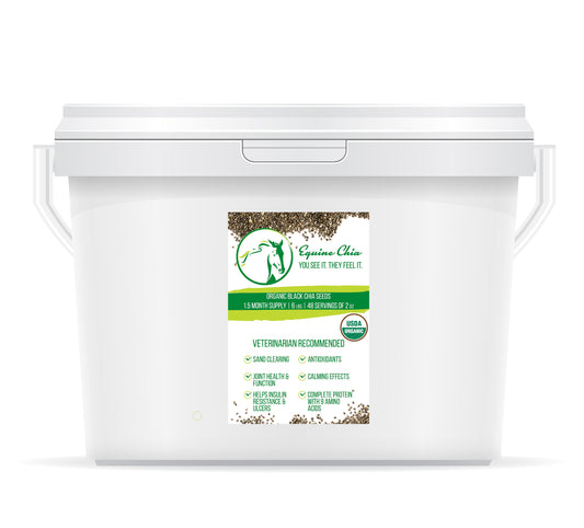 Organic Equine Chia Pails W/Resealable Lid & Scoop