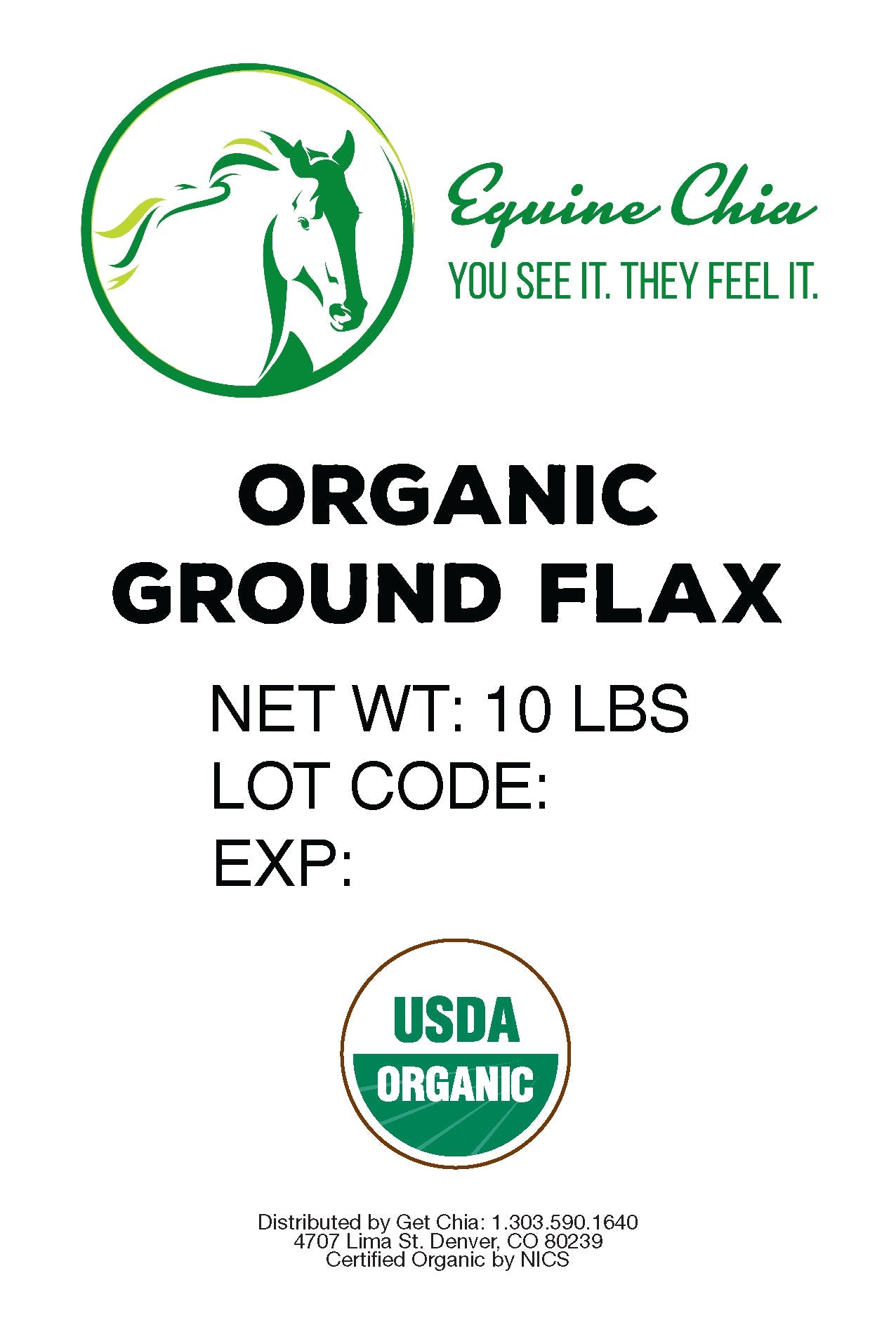 Organic Equine Ground Flax