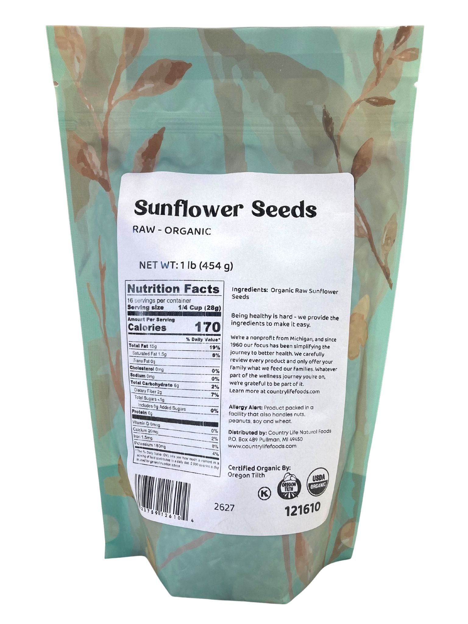 Sunflower Seeds, Raw, Organic - Concordia Style Boutique