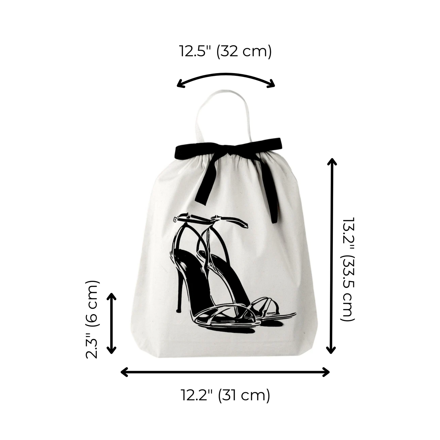 High Heel Sandal Shoe Bag, Cream - Concordia Style Boutique