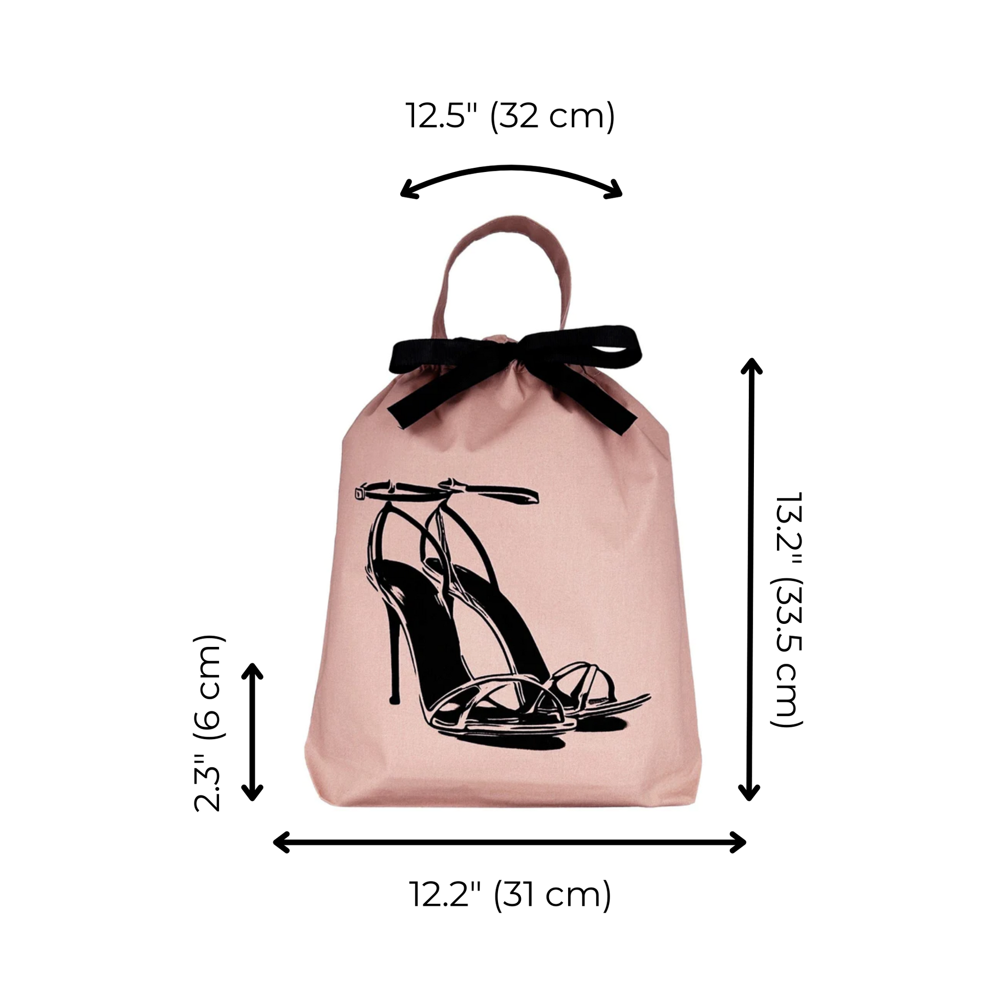 High Heel Sandal Shoe Bag, Pink/Blush - Concordia Style Boutique