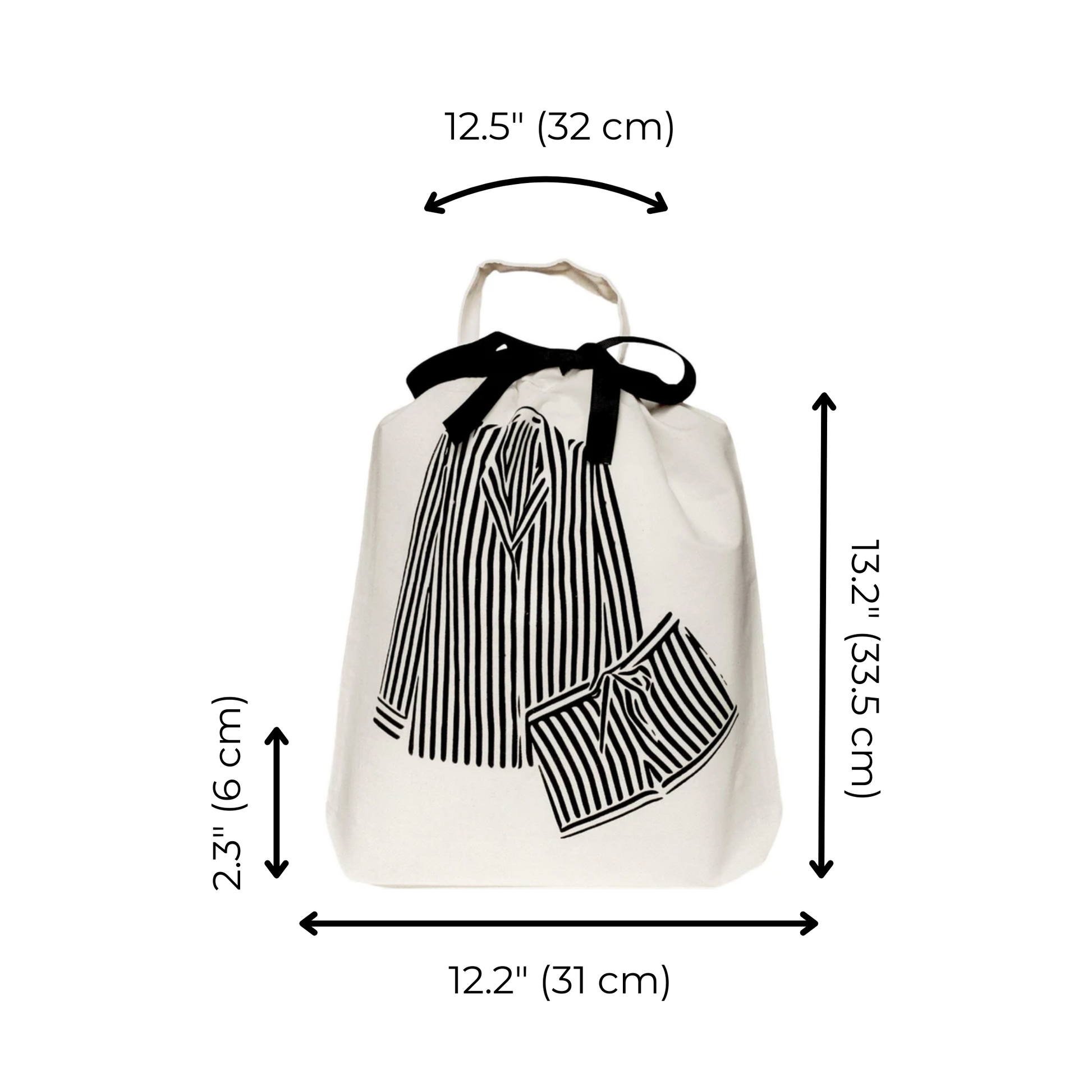 Striped Pajamas Travel Bag, Cream - Concordia Style Boutique