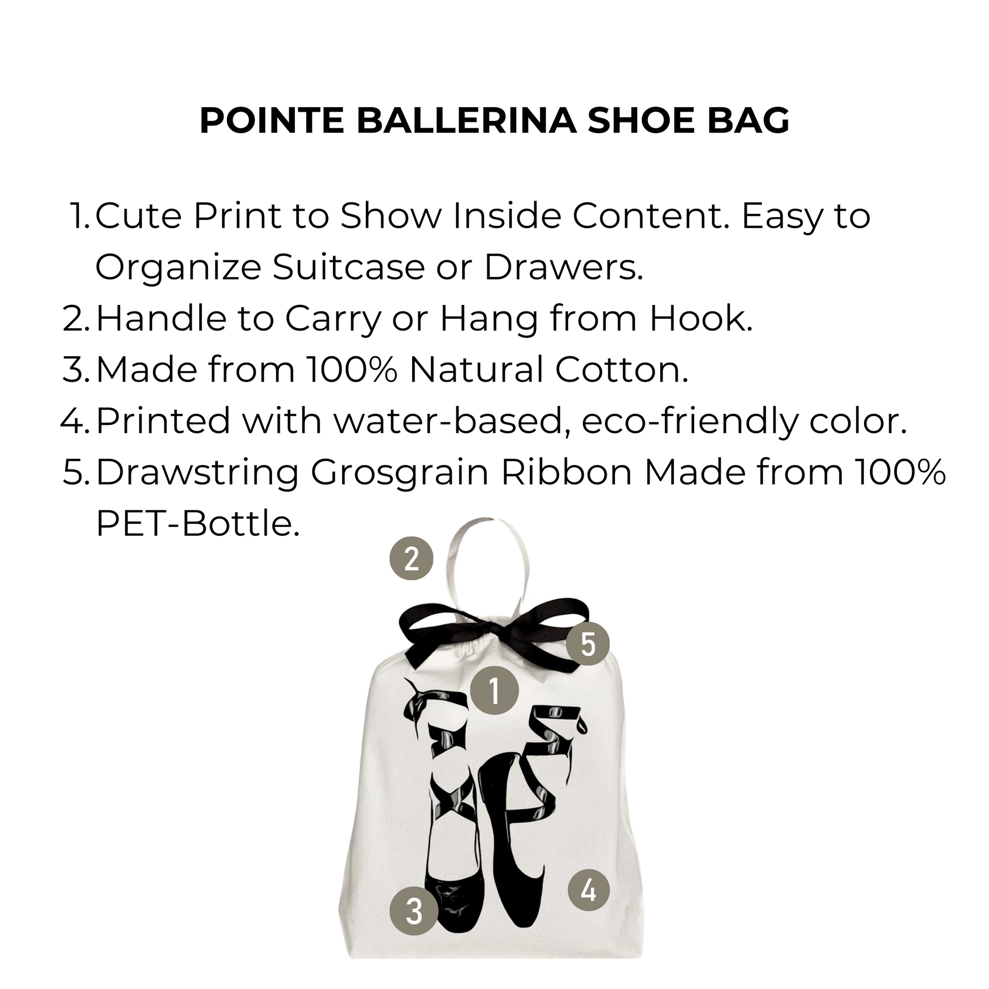 Pointe Ballerina Shoe Bag, Cream - Concordia Style Boutique