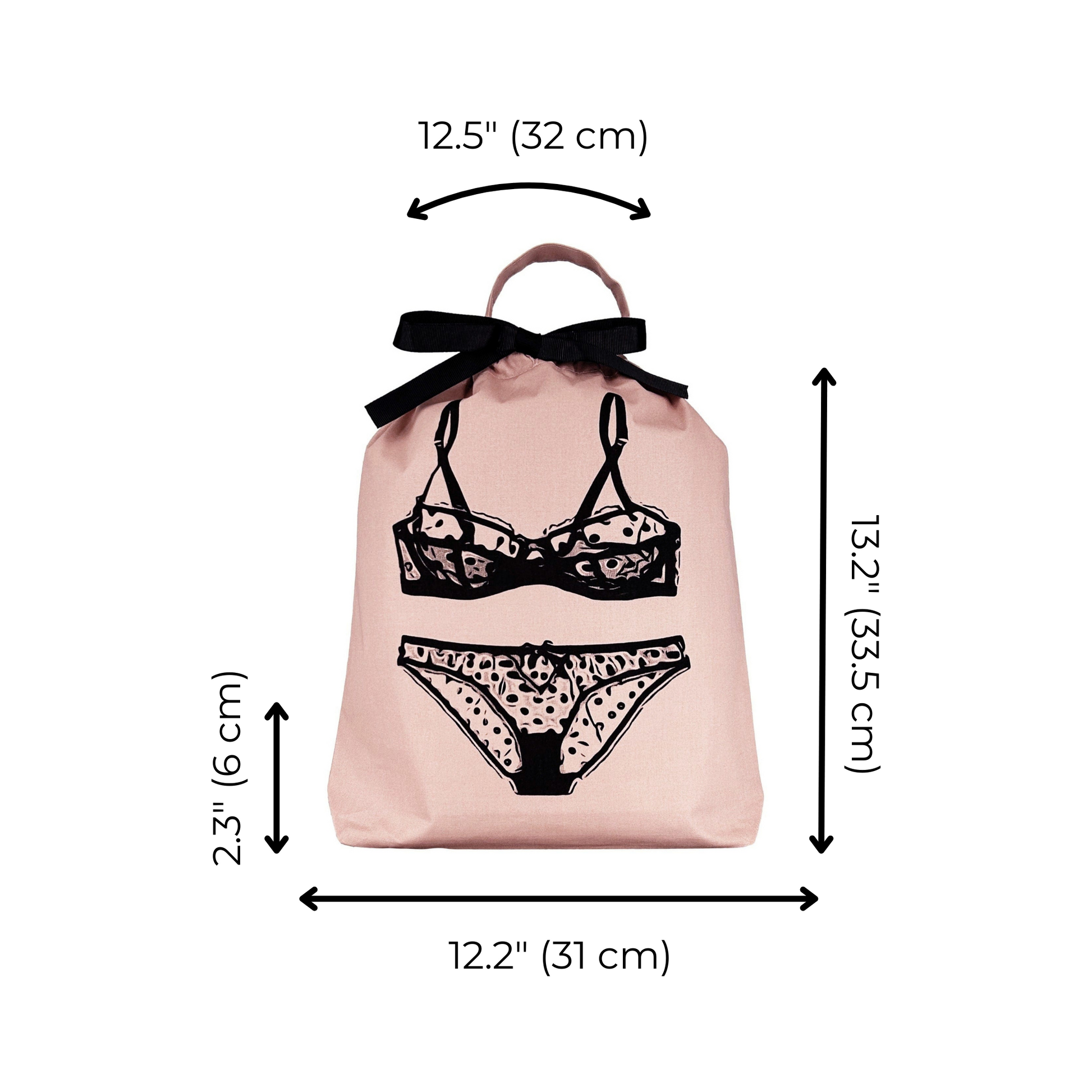 Polkadot Lingerie Travel Bag, Pink/Blush - Concordia Style Boutique