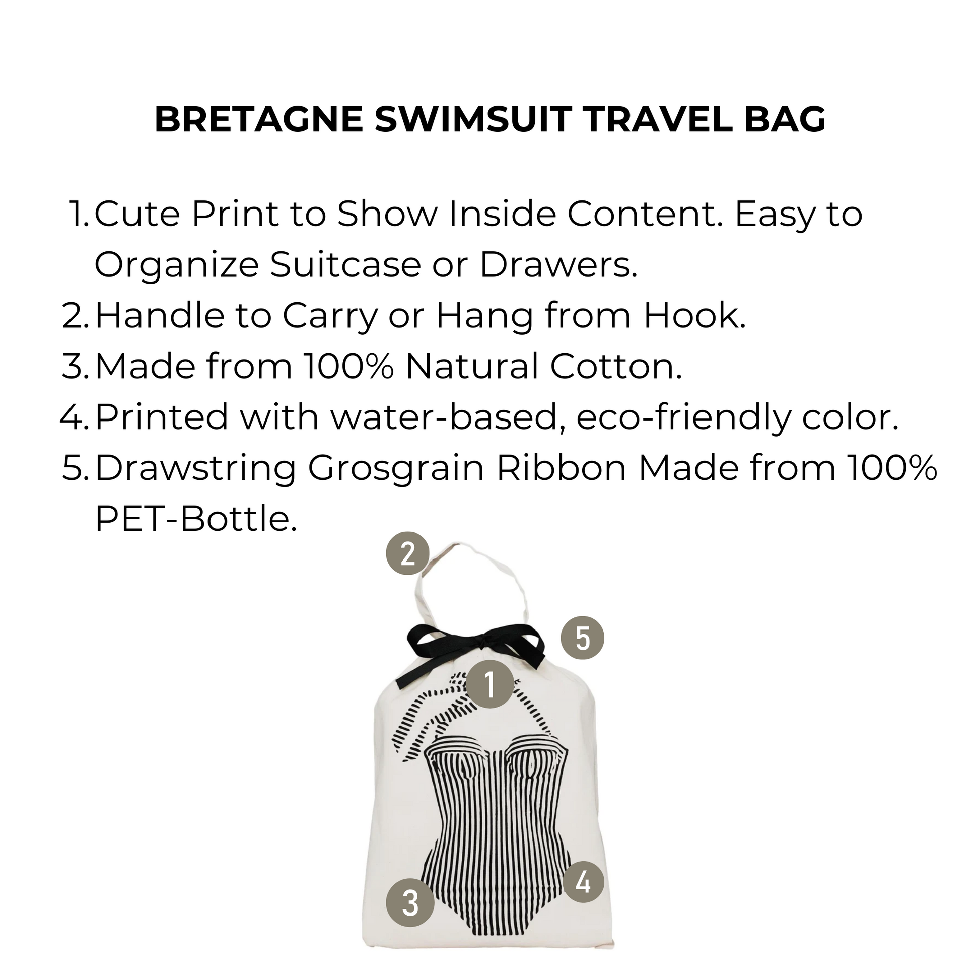 Bretagne Swimsuit Travel Bag, Cream - Concordia Style Boutique