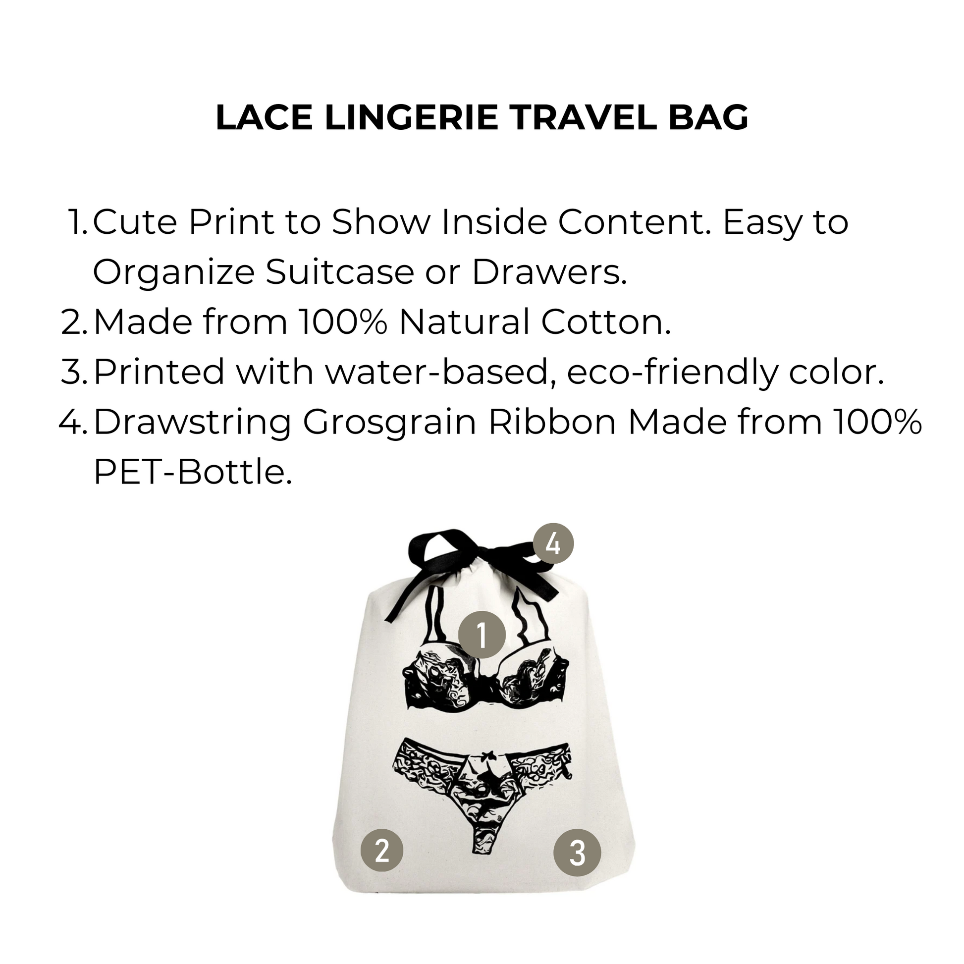 Lace Lingerie Travel Bag, Cream - Concordia Style Boutique