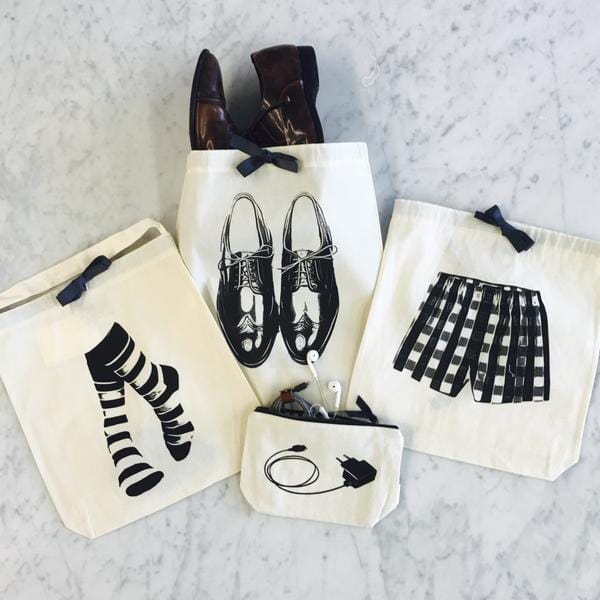 Boxer Shorts Bag, Cream - Concordia Style Boutique