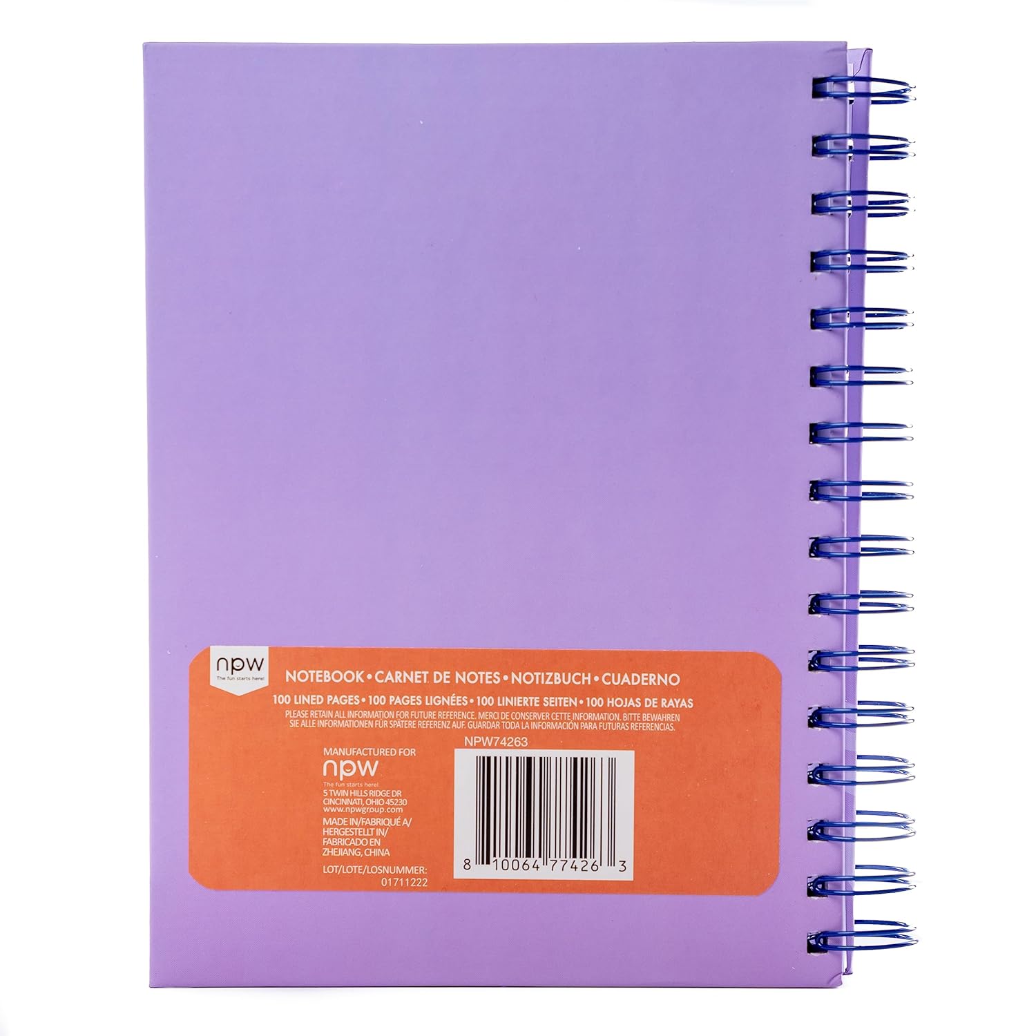 Overthinker Spiral Bound Notebook | Reflective Cover Journal | Retro Violet - Premium Notebook from The Bullish Store - Just $12.95! Shop now at Concordia Style Boutique