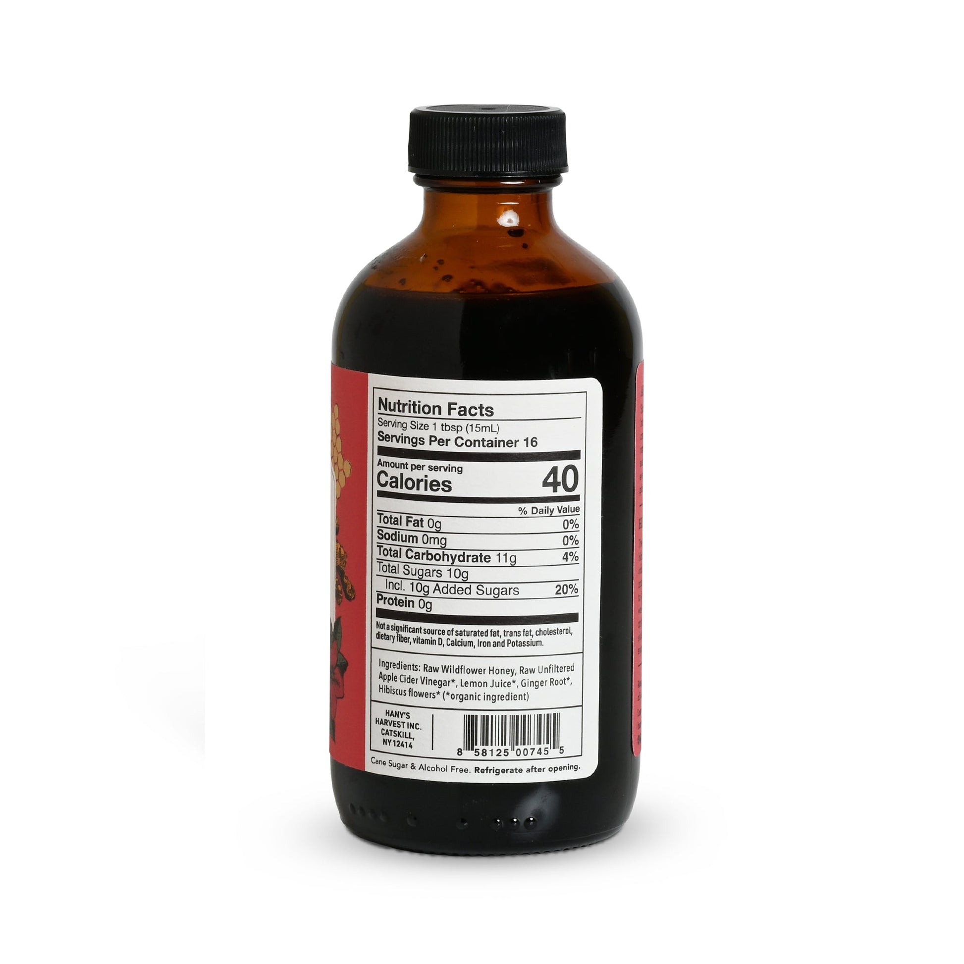 Hibiscus Ginger Herbal Syrup (Oxymel) - Concordia Style Boutique