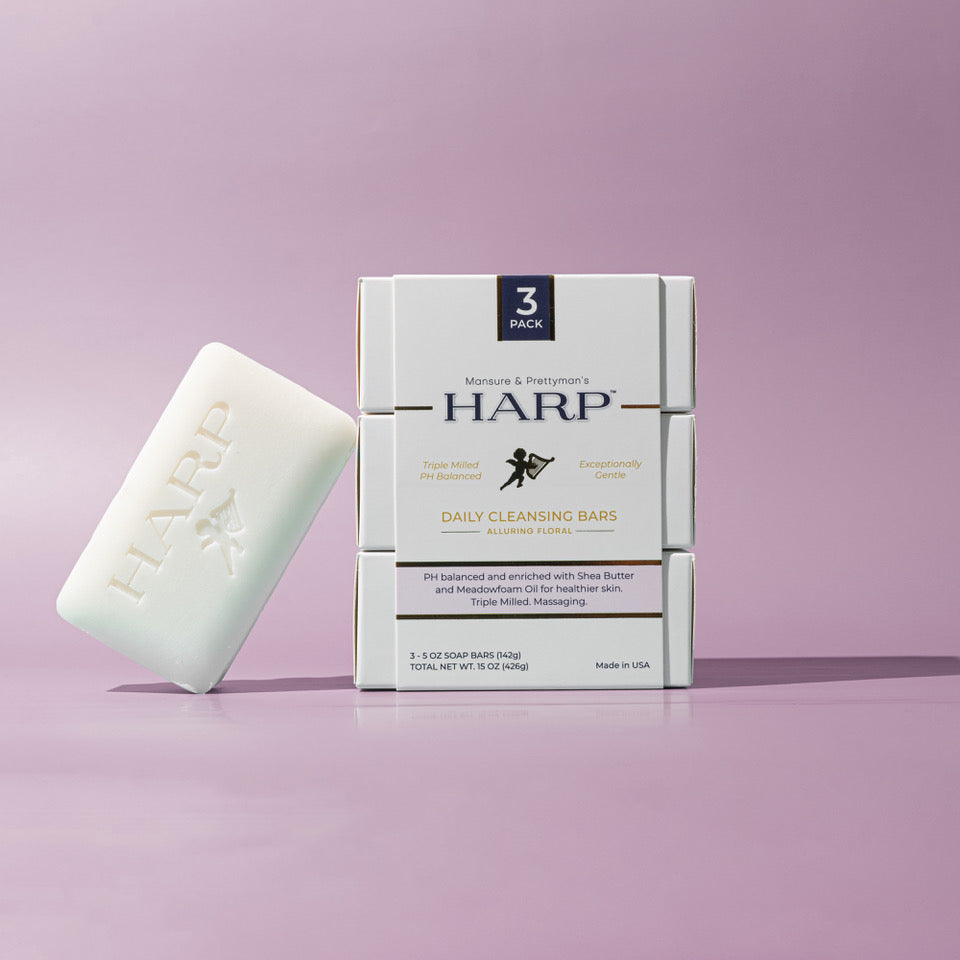 HARP pH-Balanced Body Wash Bar - Exceptionally Gentle For Dry or Sensitive Skin + Shea Butter-Borage oil- Meadowfoam | Non-Comedogenic | Soap-Free, Lye-Free. VANILLA LAVENDER FRAGRANCE. 5oz
