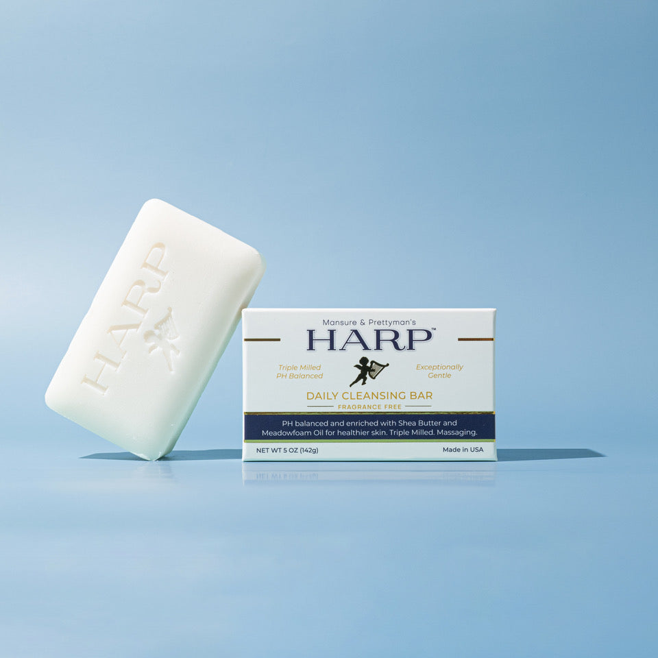 HARP pH-Balanced Body Wash Bar - Extra Gentle For Dry or Sensitive Skin + Shea Butter-Borage oil- Meadowfoam | Non-Comedogenic | Soap-Free, Lye-Free. FRAGRANCE FREE (No Masking agents added)