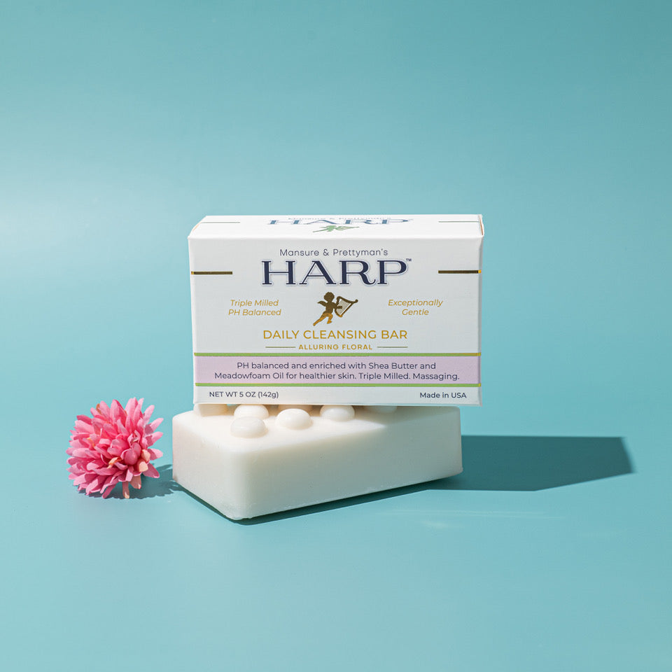 HARP pH-Balanced Body Wash Bar - Exceptionally Gentle For Dry or Sensitive Skin + Shea Butter-Borage oil- Meadowfoam | Non-Comedogenic | Soap-Free, Lye-Free. VANILLA LAVENDER FRAGRANCE. 5oz