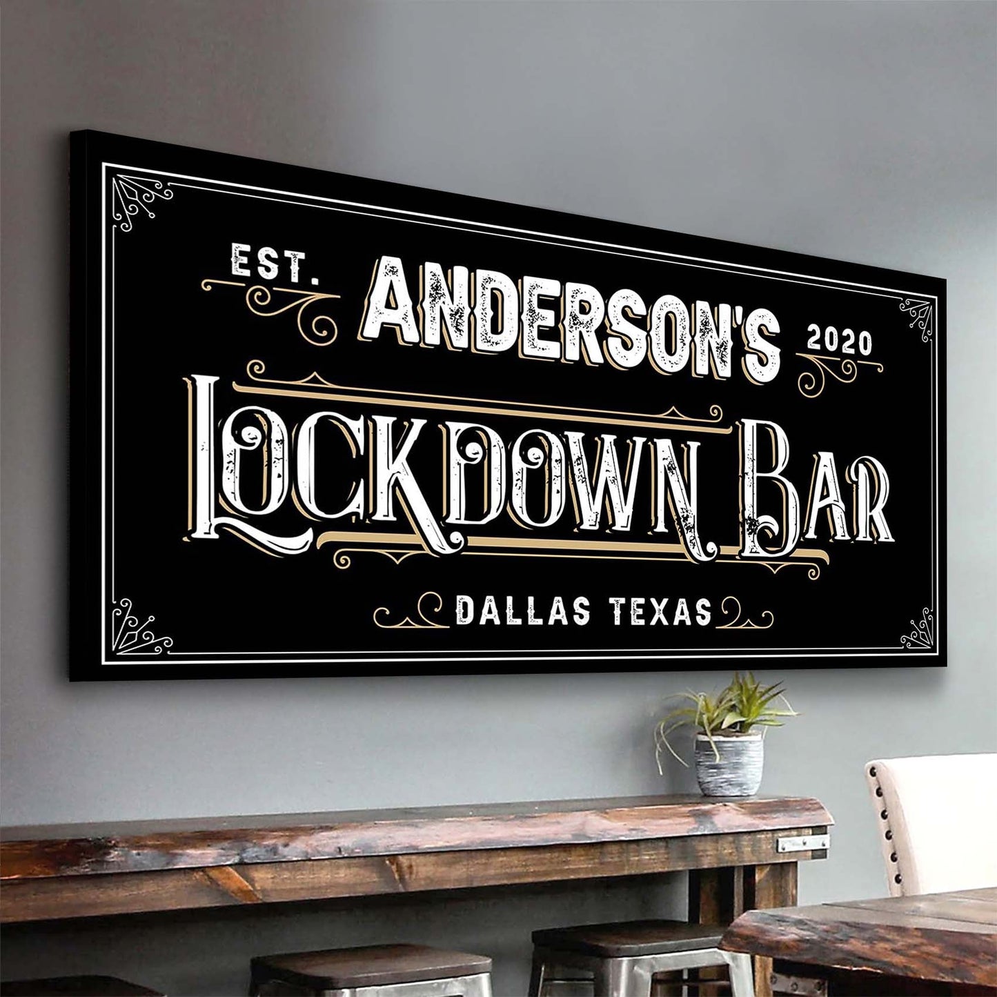 Lockdown Bar Sign