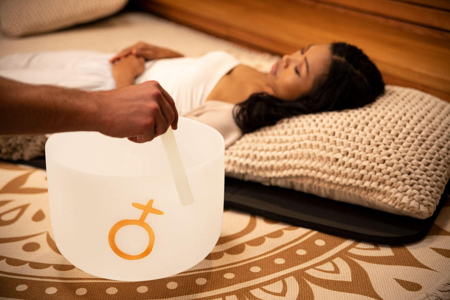 12" Planetary Tuned Crystal Singing Bowl, Earth Platonic Year 172.06 Hz