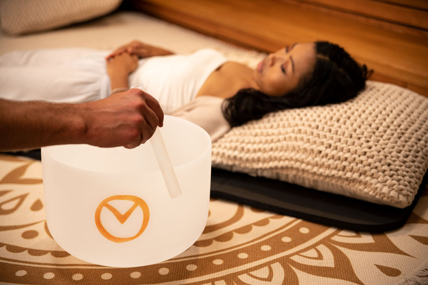 12" Planetary Tuned Crystal Singing Bowl, Synodic Day 194.18 Hz