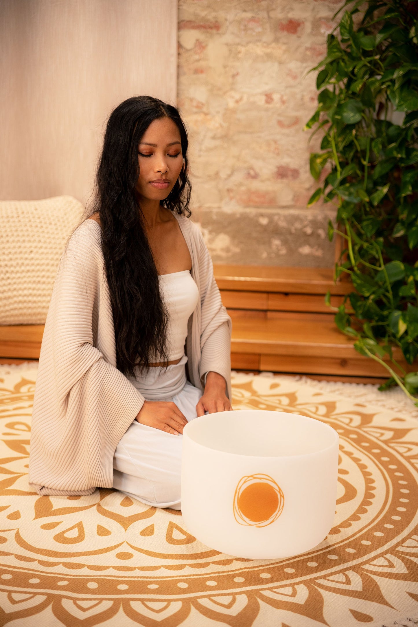 12" Planetary Tuned Crystal Singing Bowl, Schumann Resonance 250.56 Hz