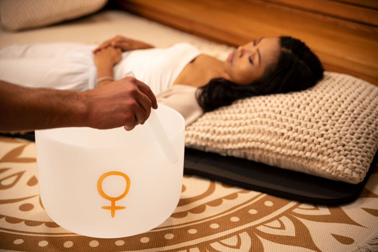 12" Planetary Tuned Crystal Singing Bowl, Venus 221.23 Hz