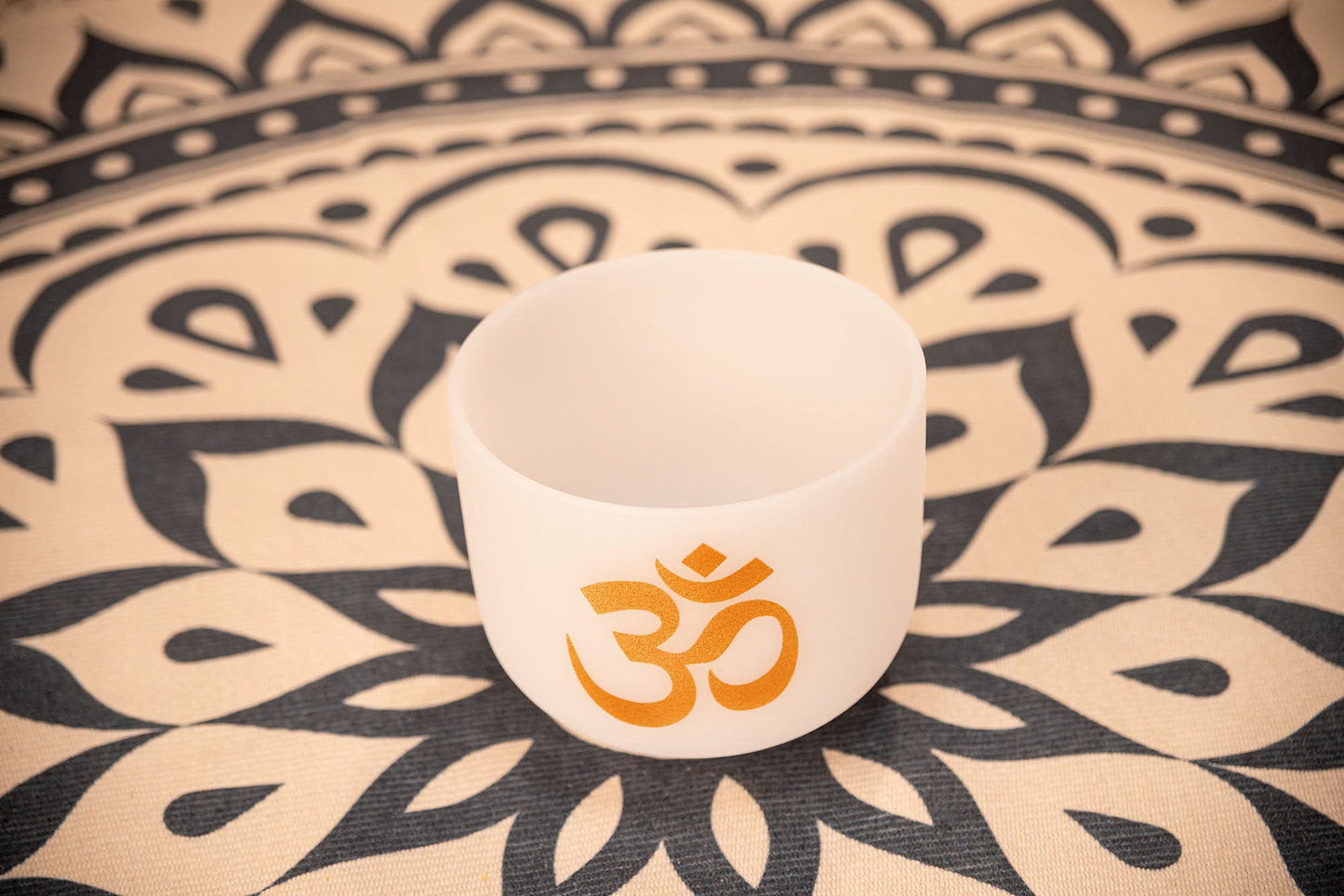 8" Planetary Tuned Crystal Singing Bowl, OM