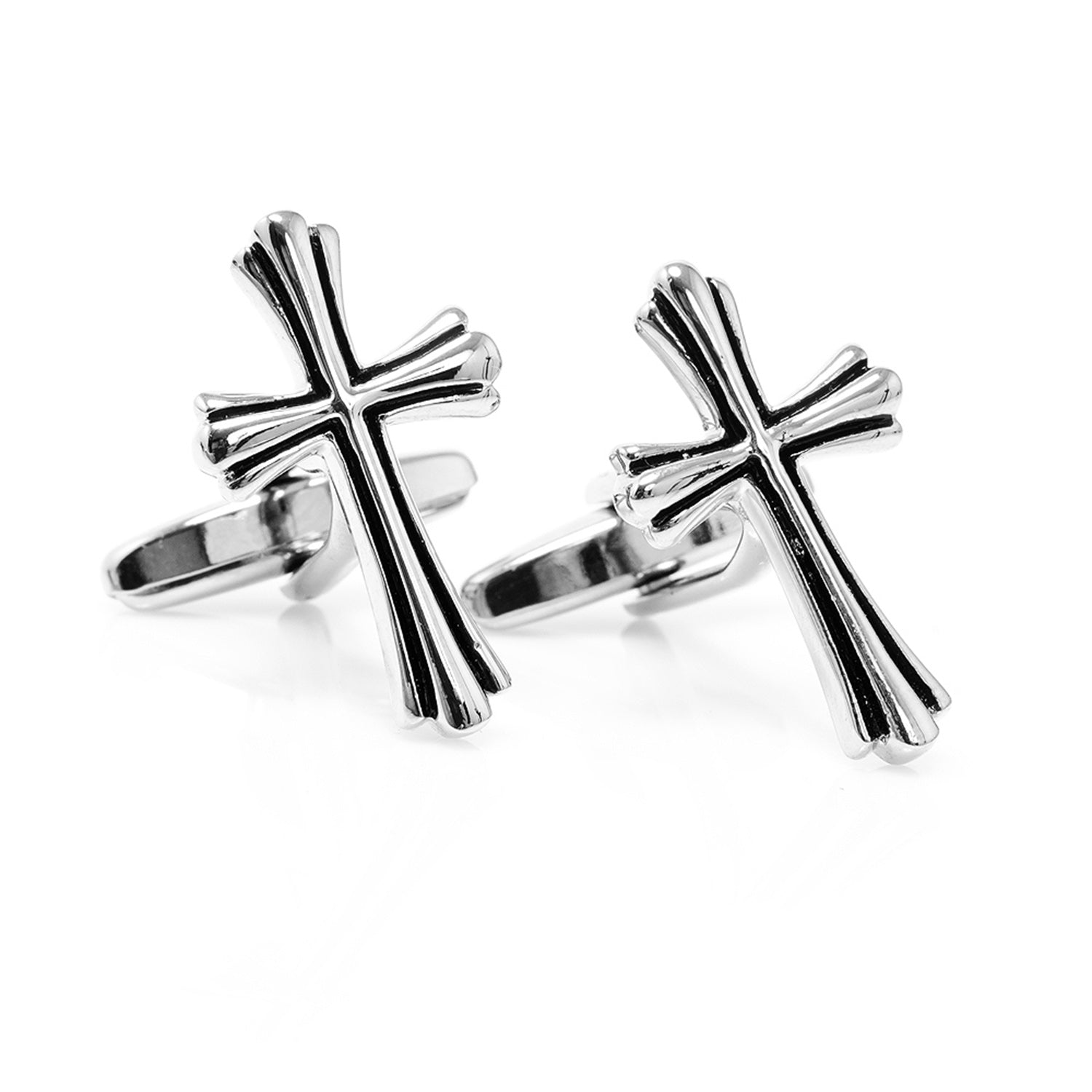 Silver Cross Cufflinks - Concordia Style Boutique