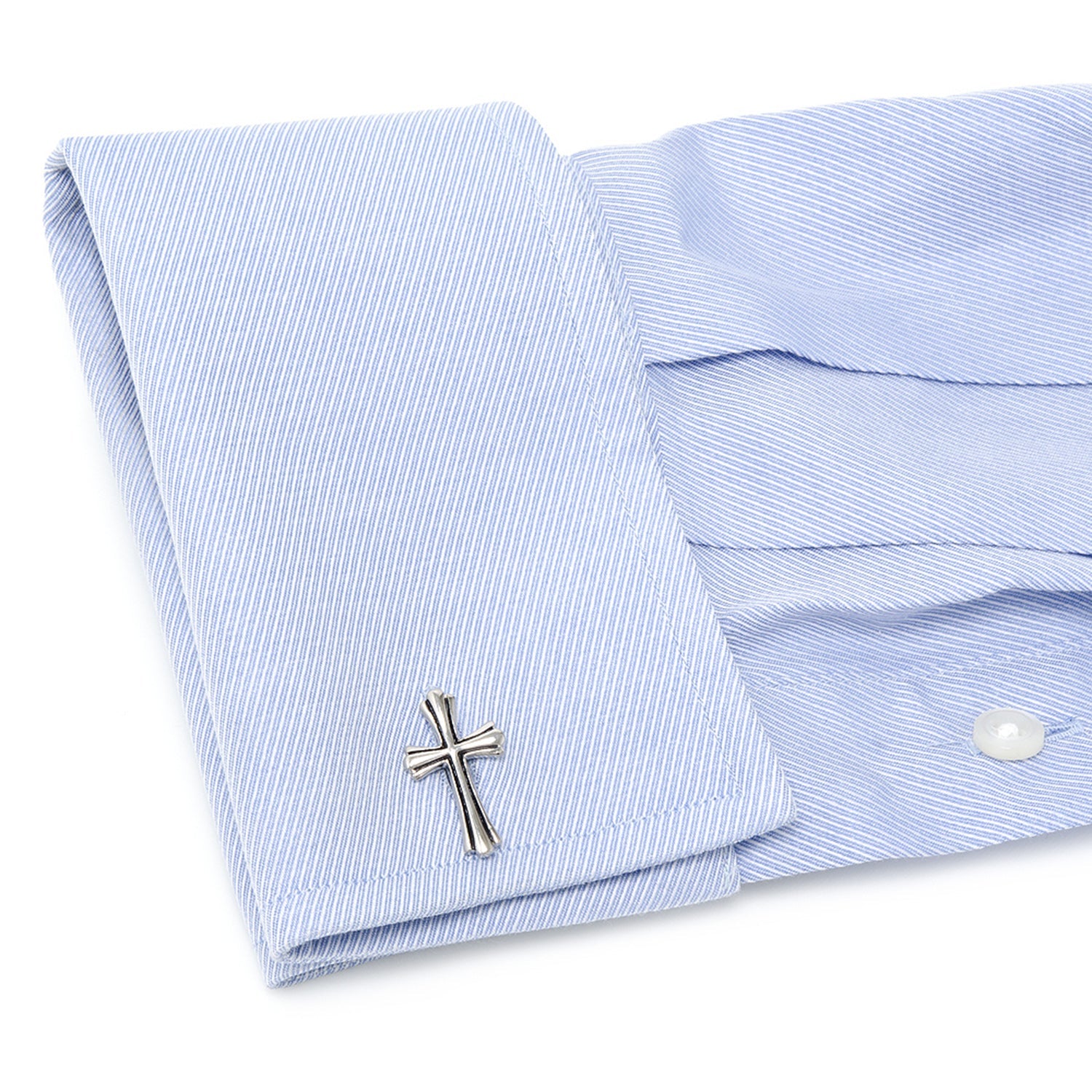 Silver Cross Cufflinks - Concordia Style Boutique