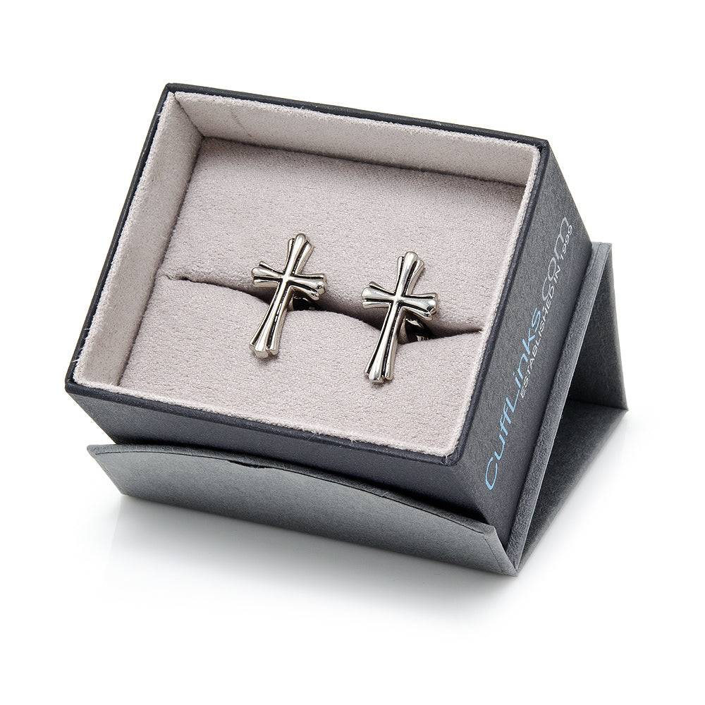 Silver Cross Cufflinks - Concordia Style Boutique